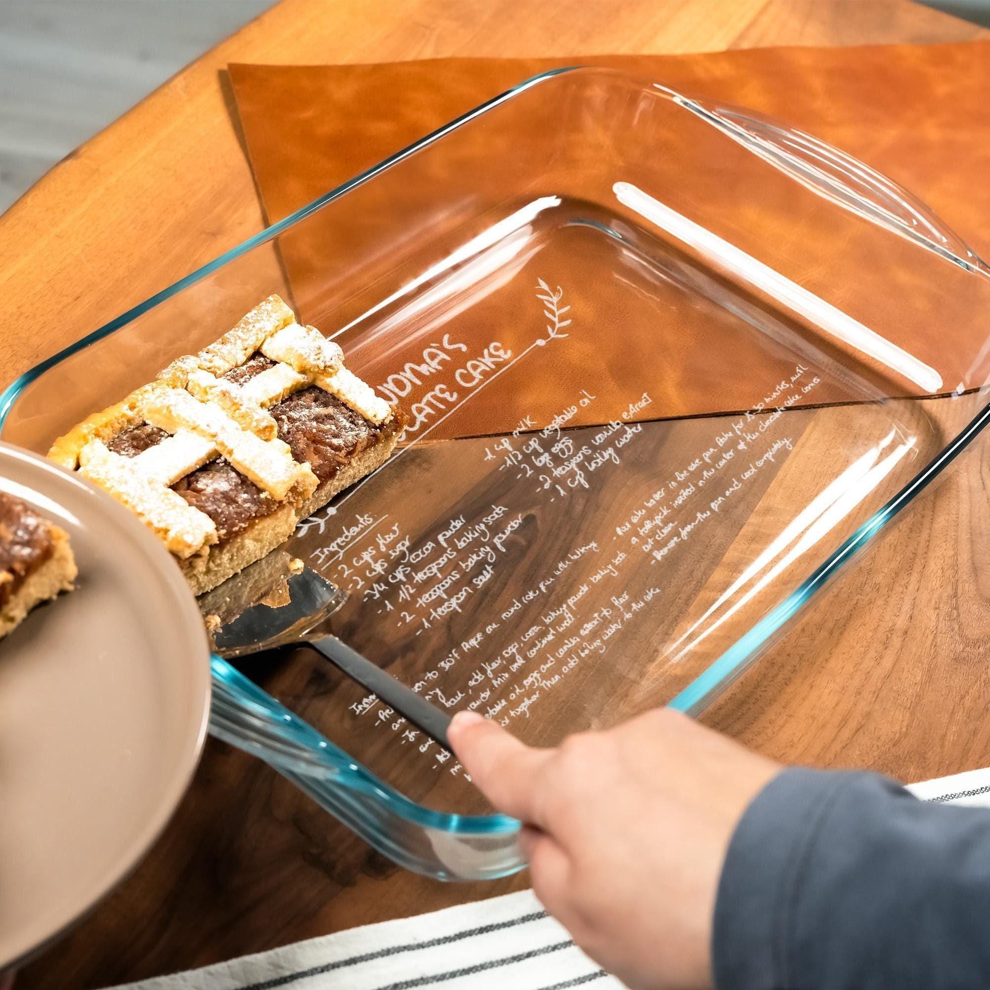 Personalized casserole dishes designed for housewarming, weddings, and family gifts. A meaningful and practical heirloom keepsake for Grandma Grandpa