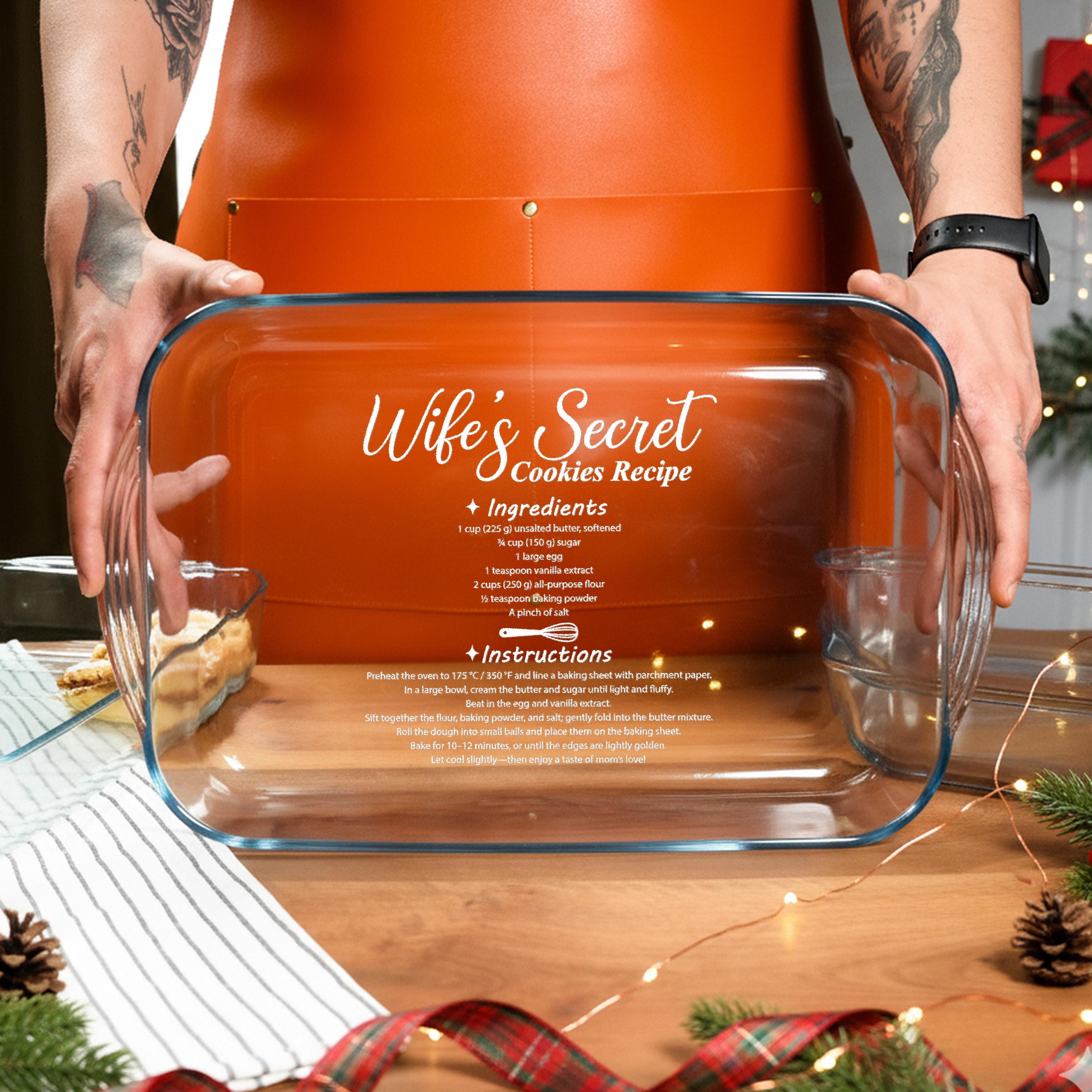 Personalized Casserole Dish Engraved Baking Dish Handwritten Recipe Gift Kitchen Gift