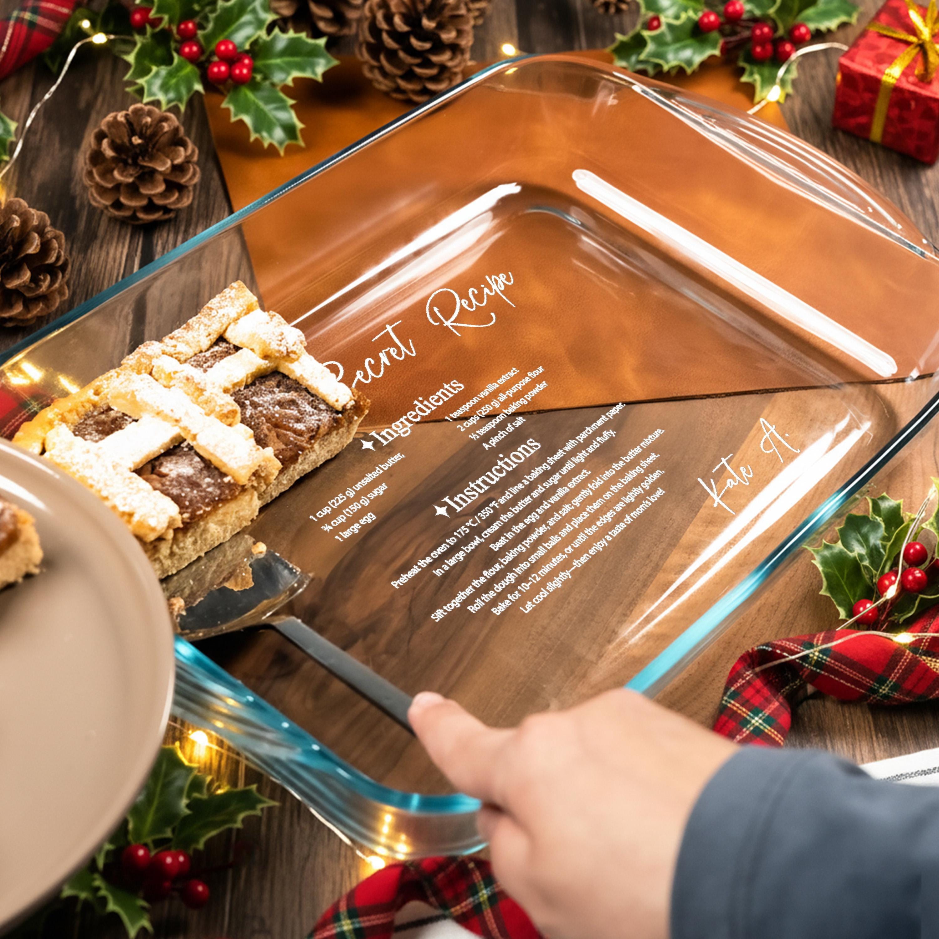 Personalized Baking Dish Casserole Dish Oven Safe Heirloom Kitchen Gift Unique Keepsake