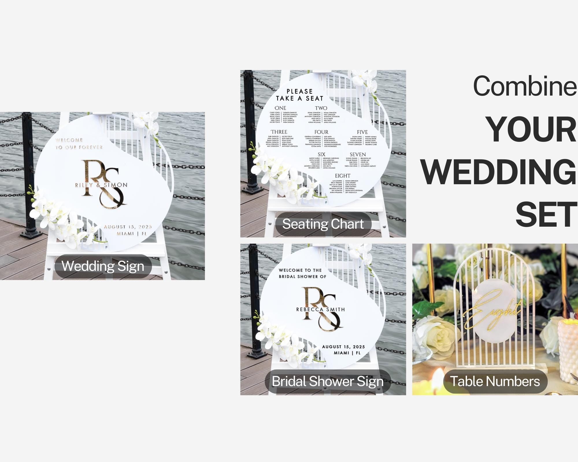 a set of three wedding stationery cards