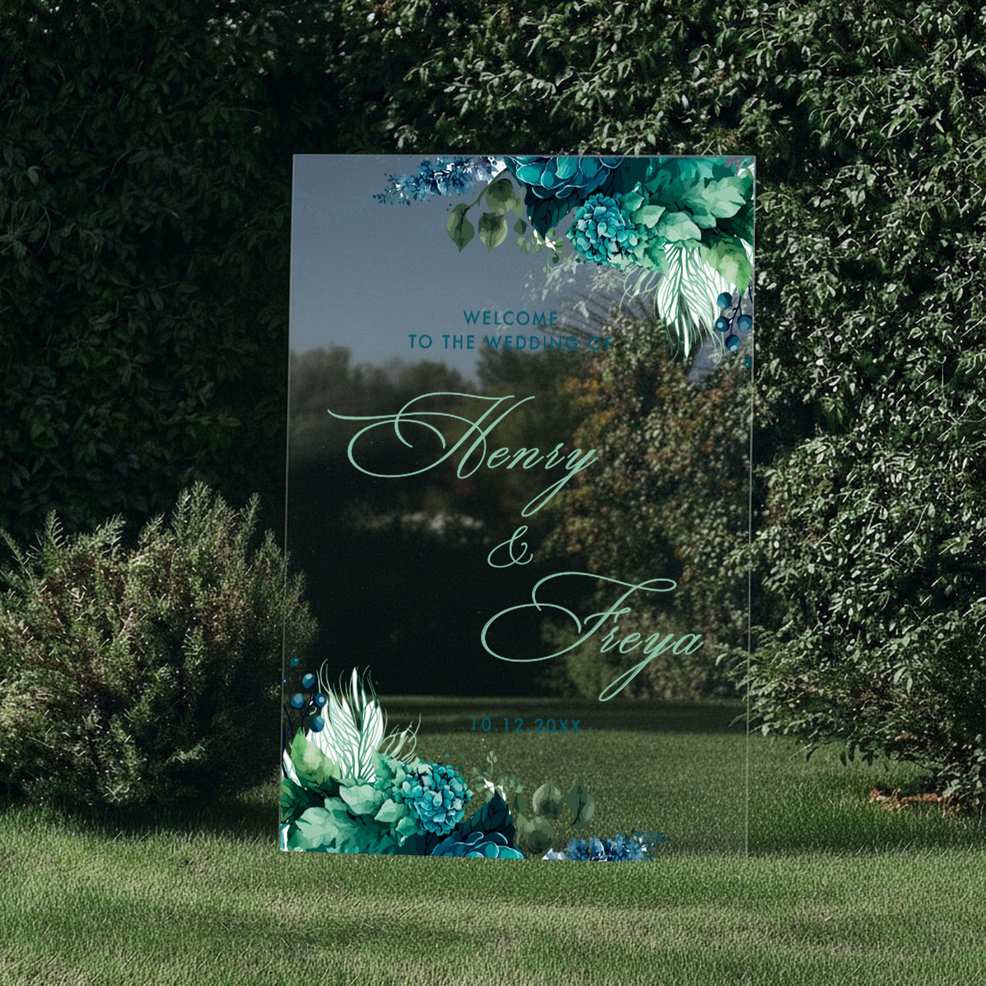 Wedding Welcome Sign – Santorini