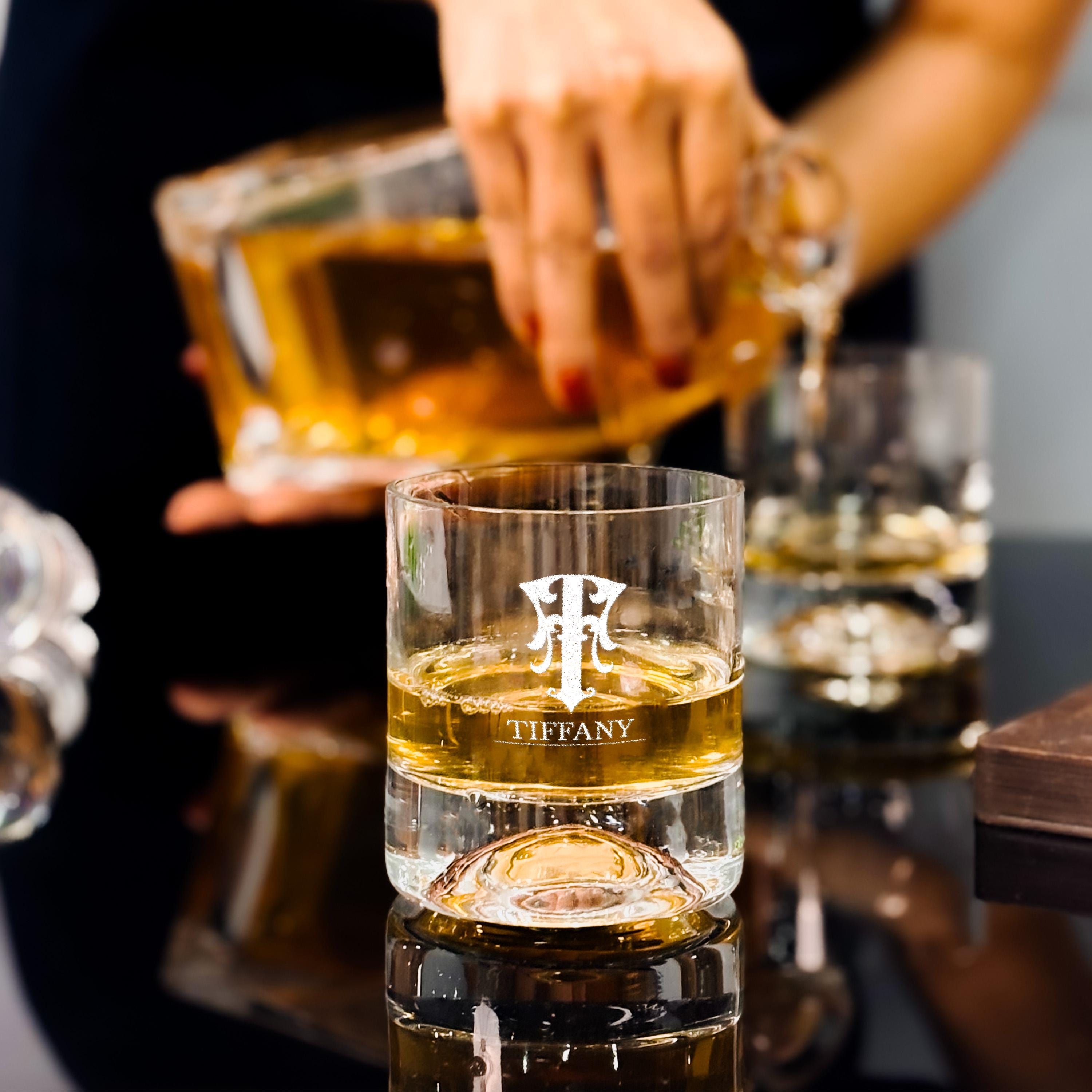 Engraved Whiskey Glasses Premium Quality Glassware Gift For Wedding Or Anniversary
