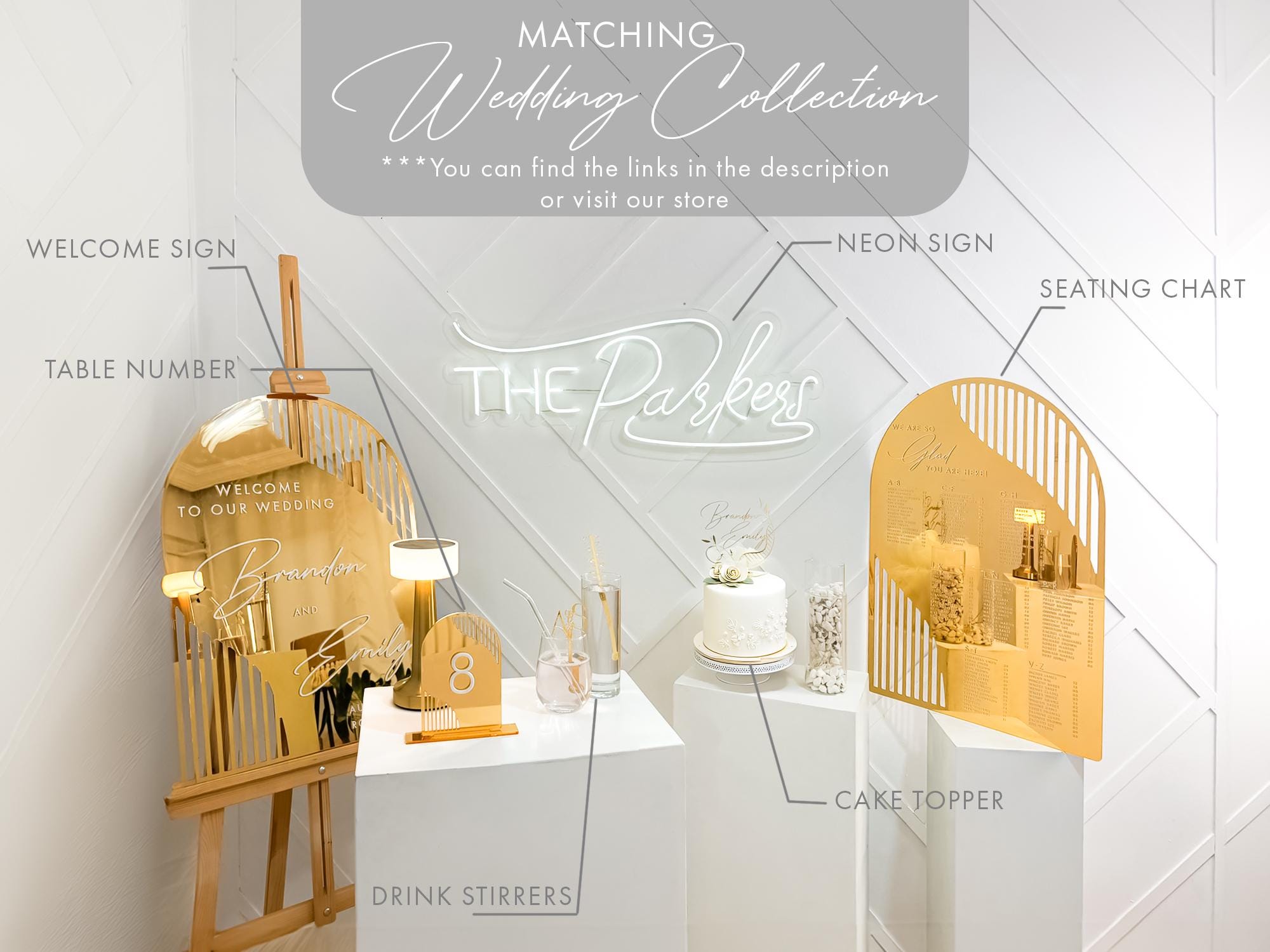 a display with a variety of items on it