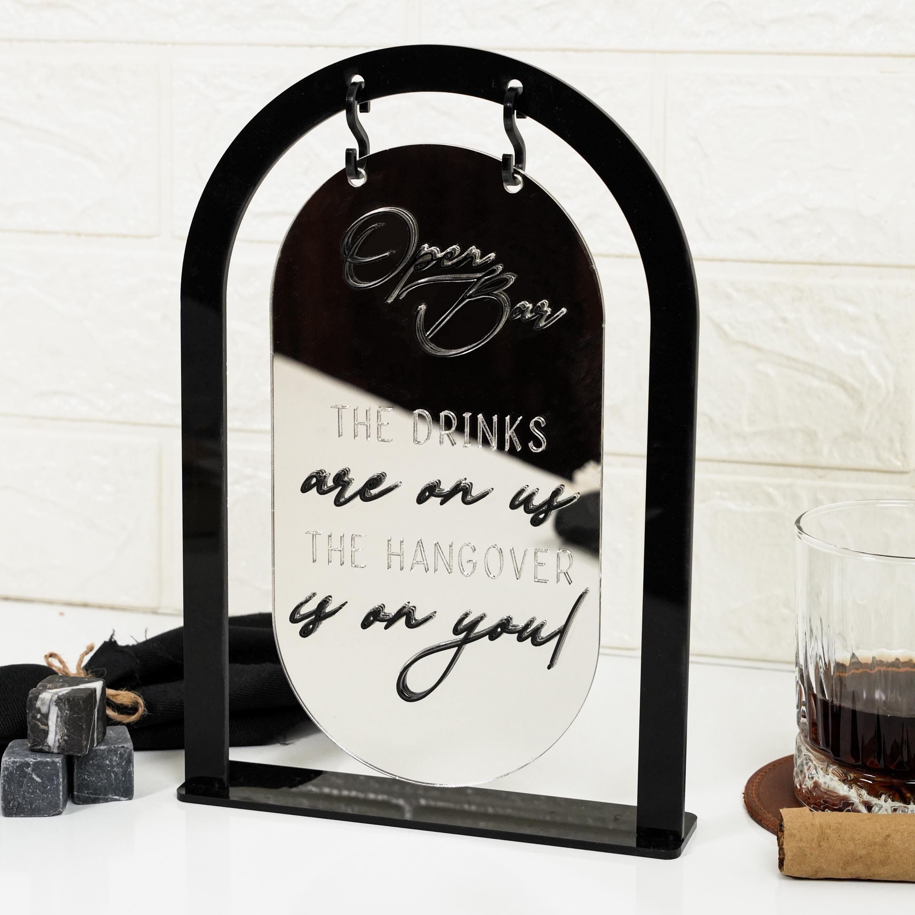 a black and white picture frame with a quote on it