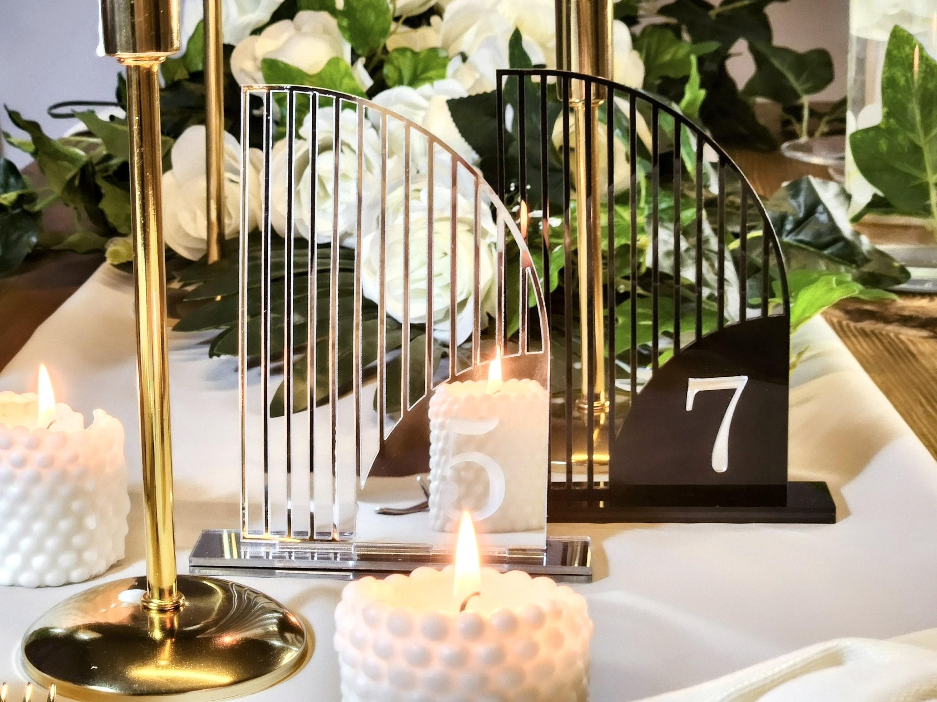 Acrylic Table Numbers - Wedding Dinner Table Decor Istanbul Collection