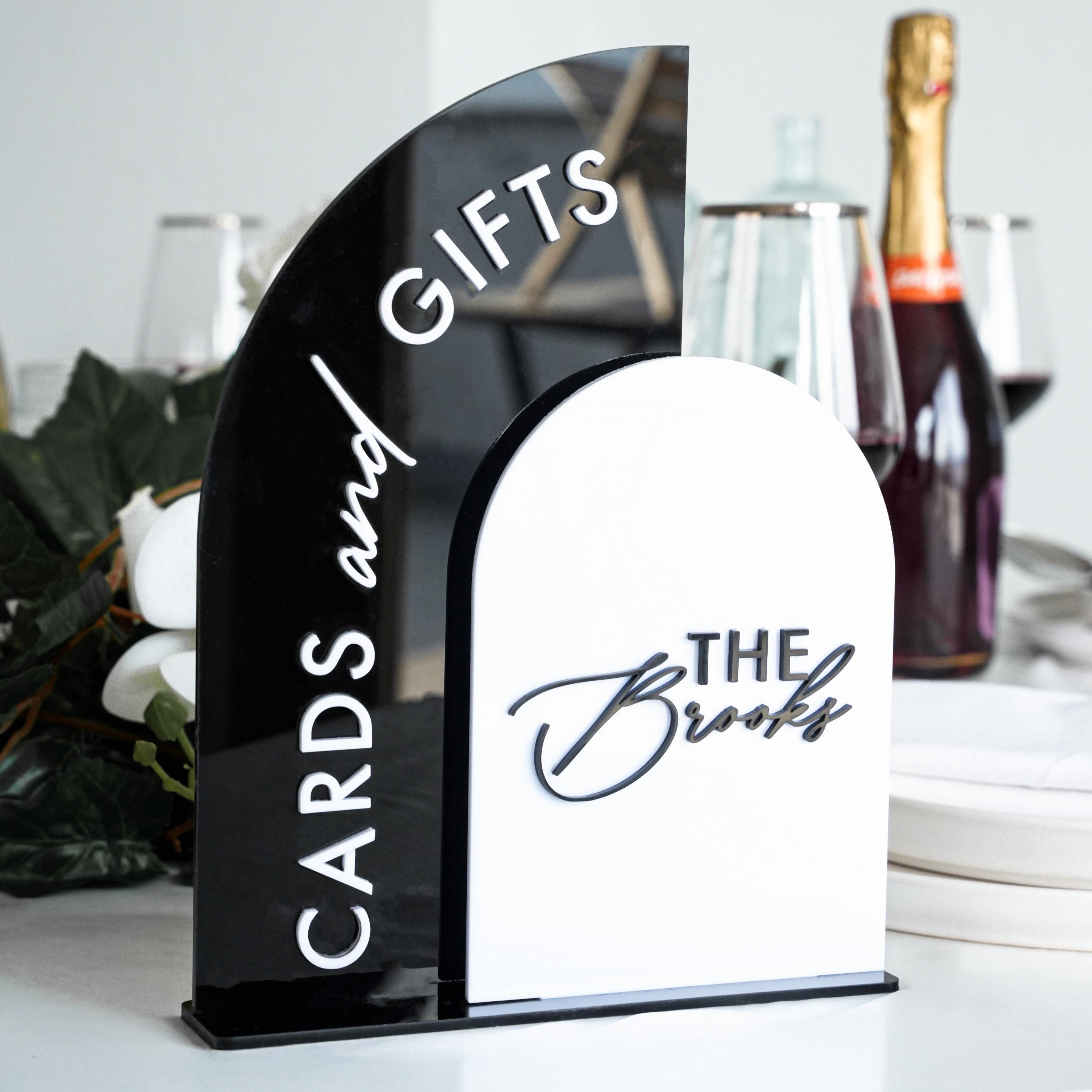 Custom Cards and Gifts Sign for Wedding Reception Decor Jasmine Orchid Poppy Collection