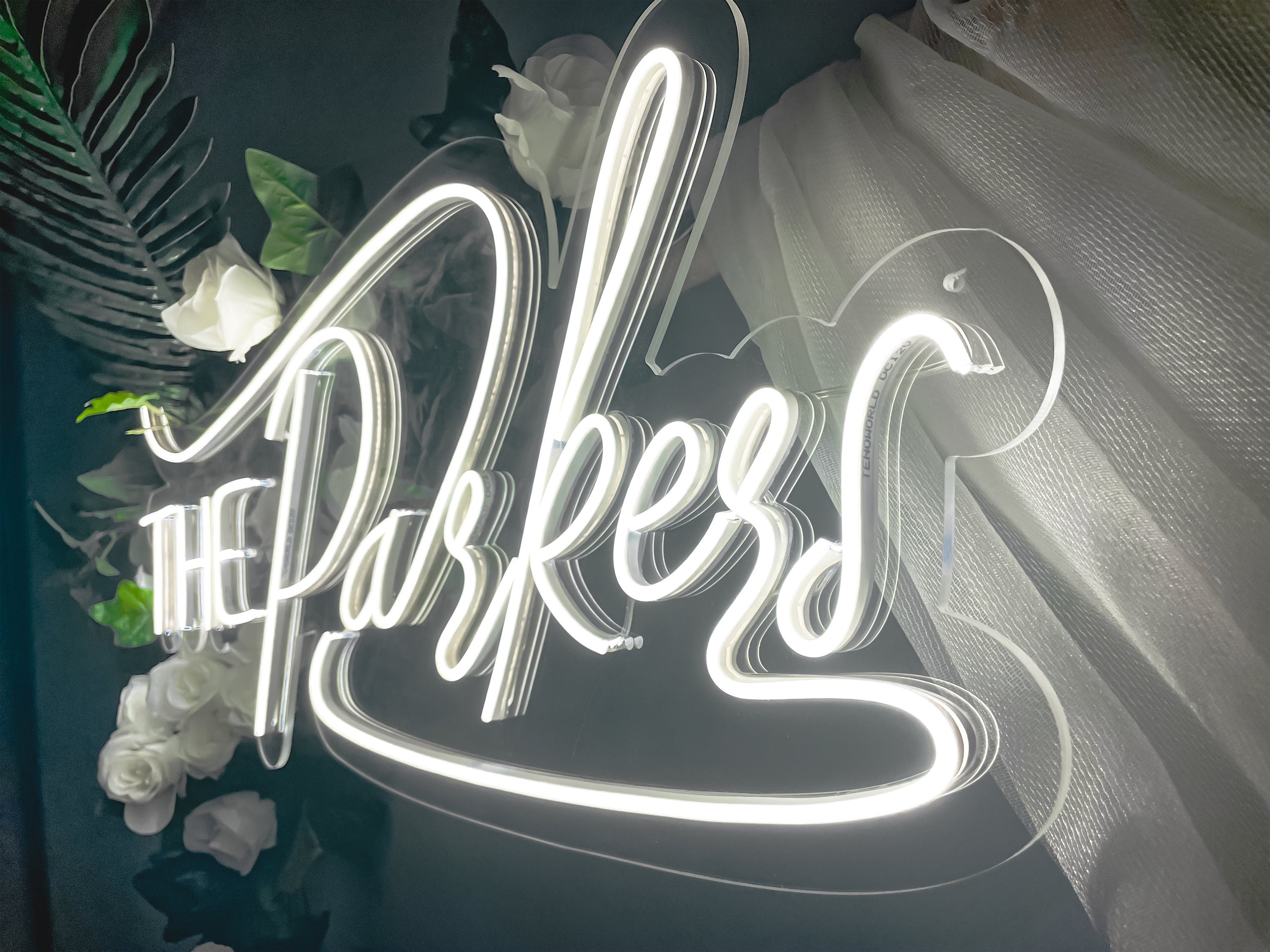 Custom Wedding Neon Sign Bright Personalized Last Name Light Wedding Gift