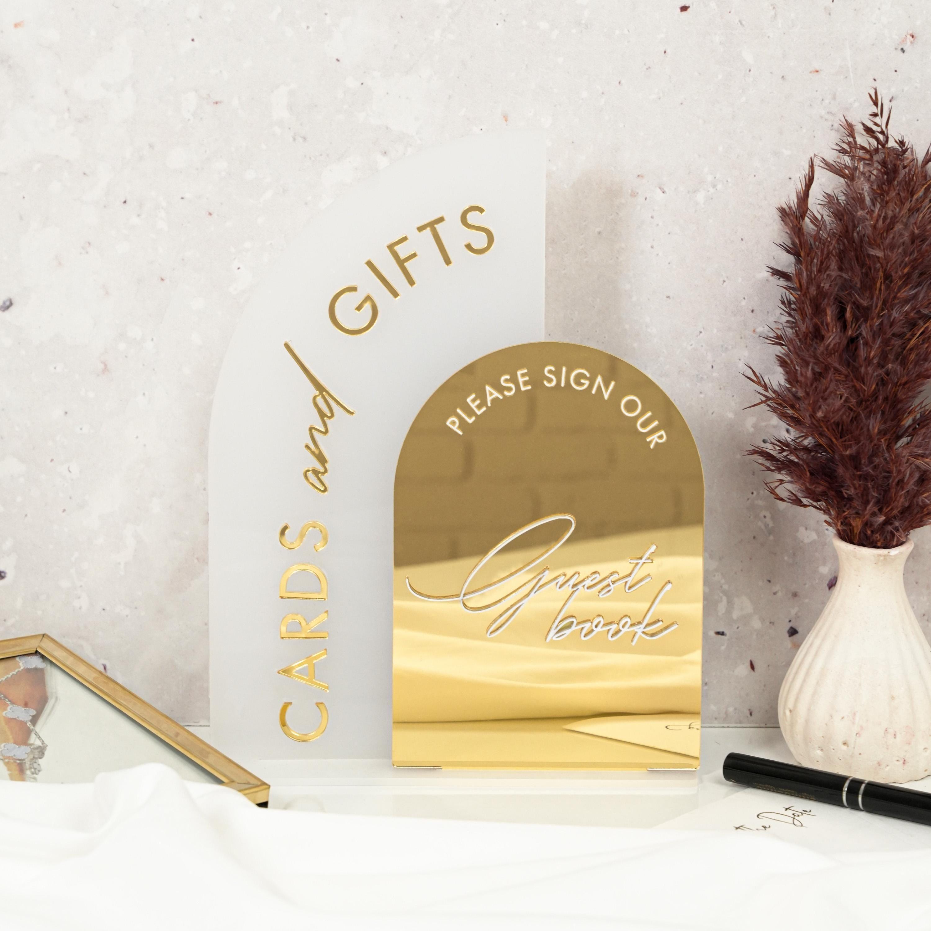 Custom Acrylic Wedding Sign Cards and Gifts Sign - Rehearsal Dinner Table Decor Lavender Milan Collection