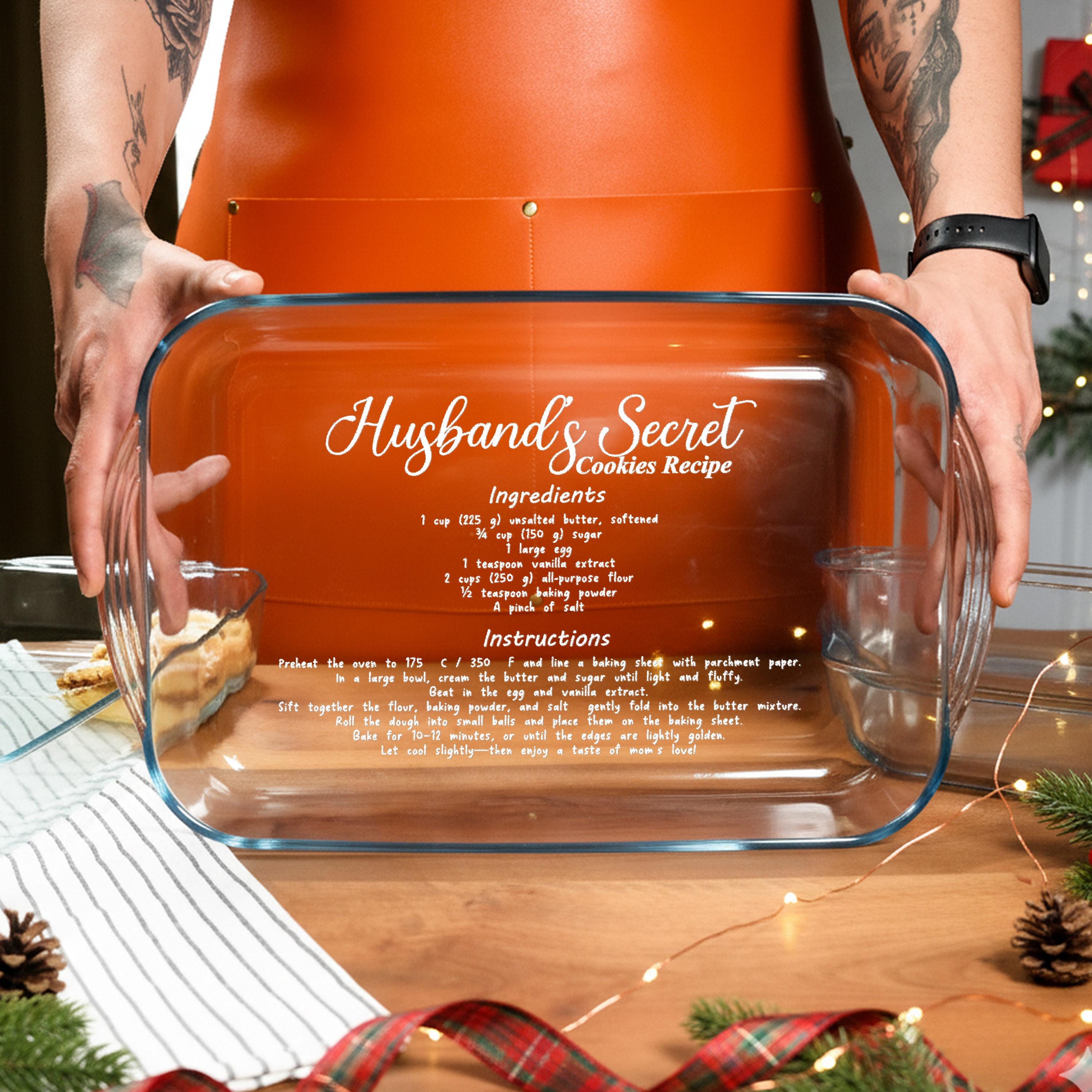 Personalized Casserole Dish Engraved Baking Dish Oven Safe Unique Kitchen Gift