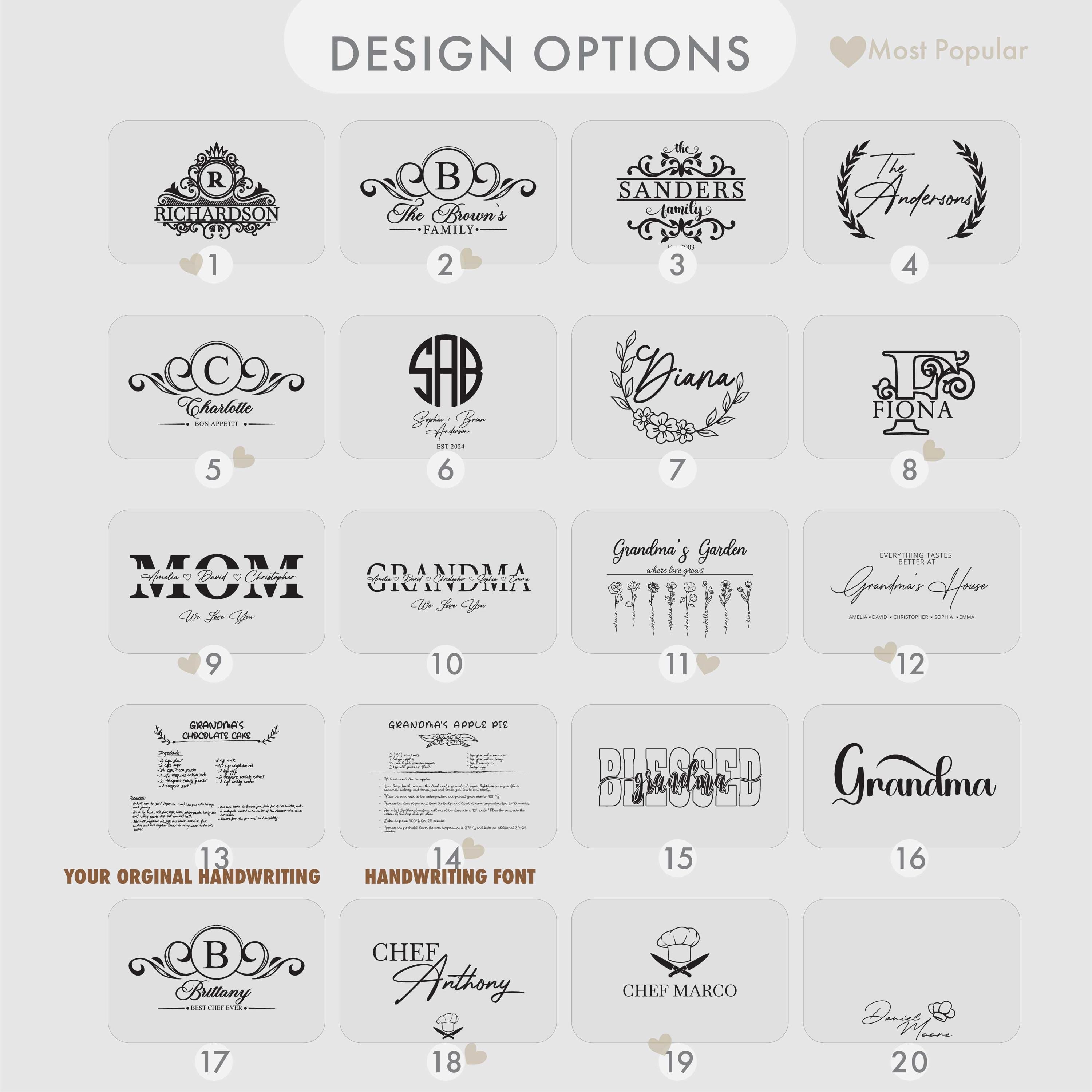 a bunch of different type of logos