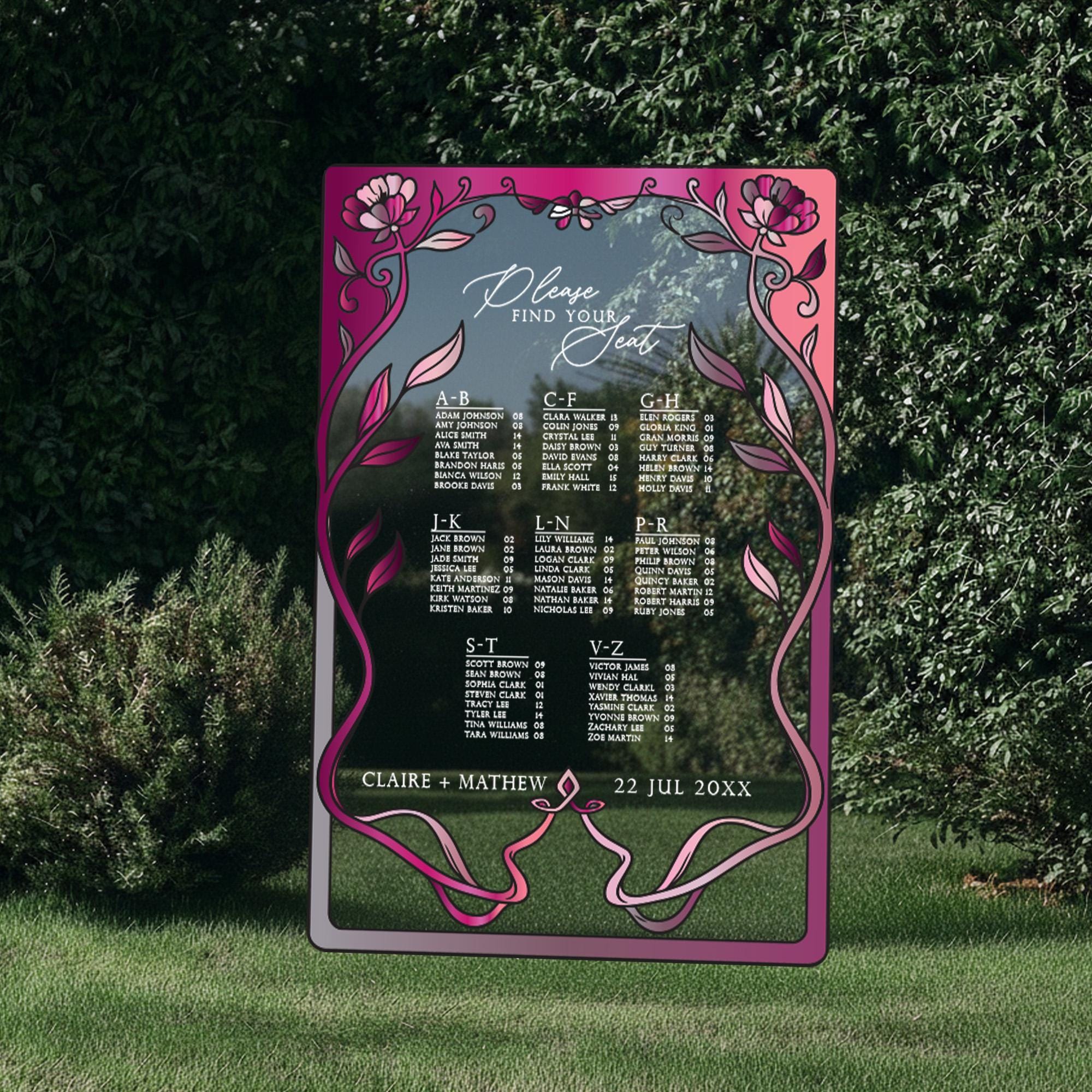 Wedding Seating Chart – Ibiza