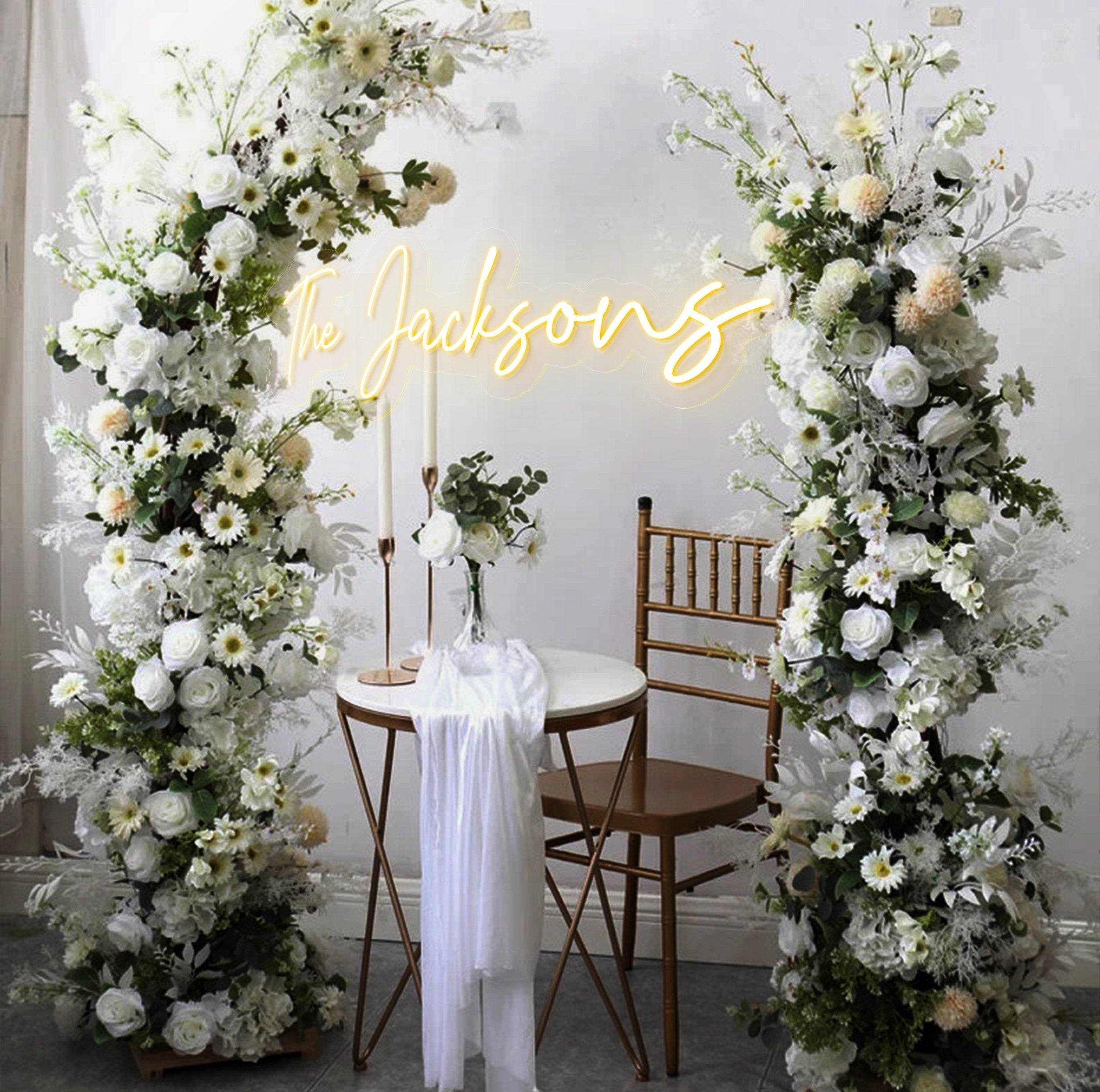 Custom Wedding Neon Sign Neon Sign for Engagement Gift Handcrafted Illuminated Wedding Decor