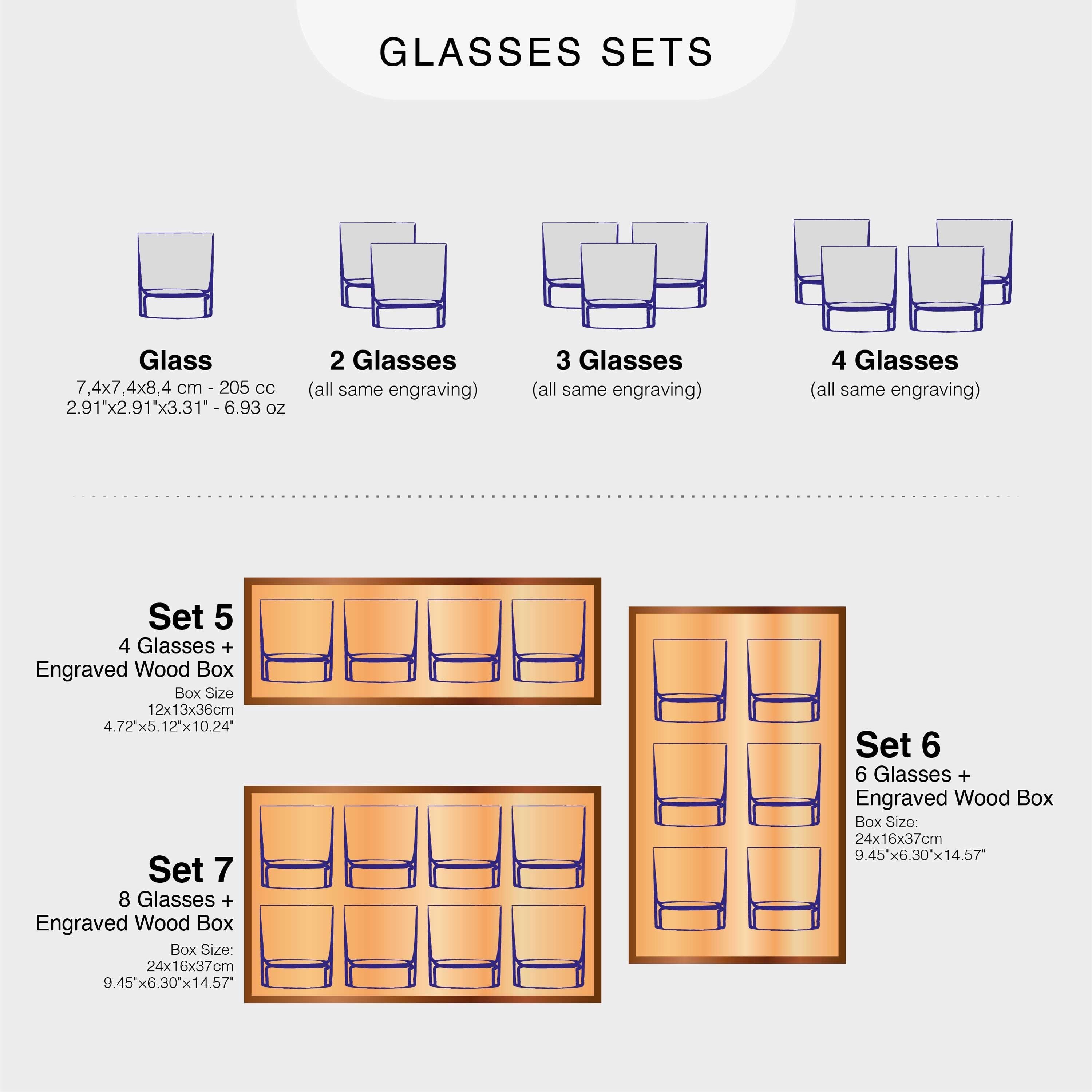 a collection of glass sets, each with a unique design and size. The sets include glasses for different occasions, such as 2 glasses, 3 glasses, 4 glasses, and 5 glasses. The glasses are made of various materials and come in different shapes and sizes, catering to different preferences and purposes.