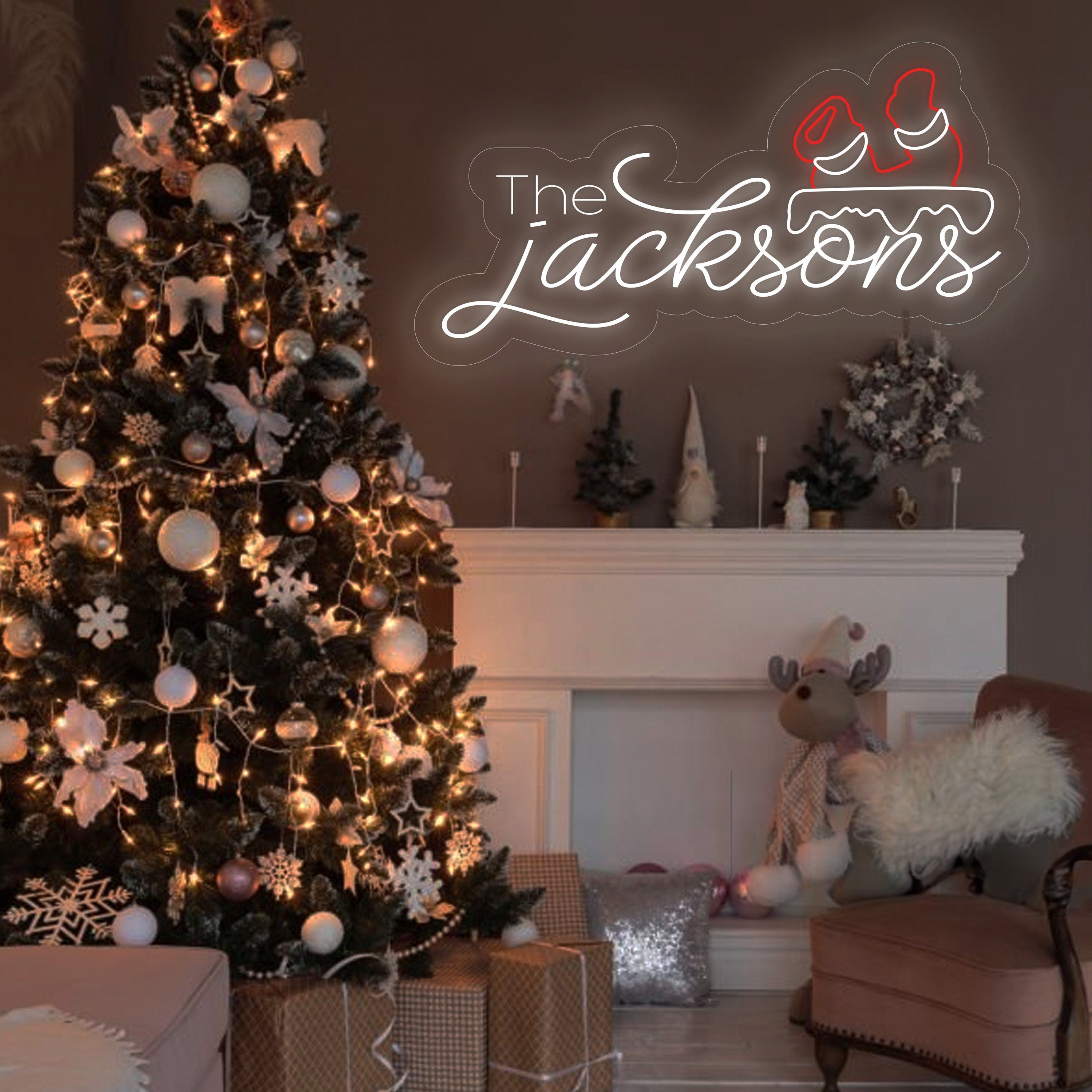 a decorated christmas tree in a living room