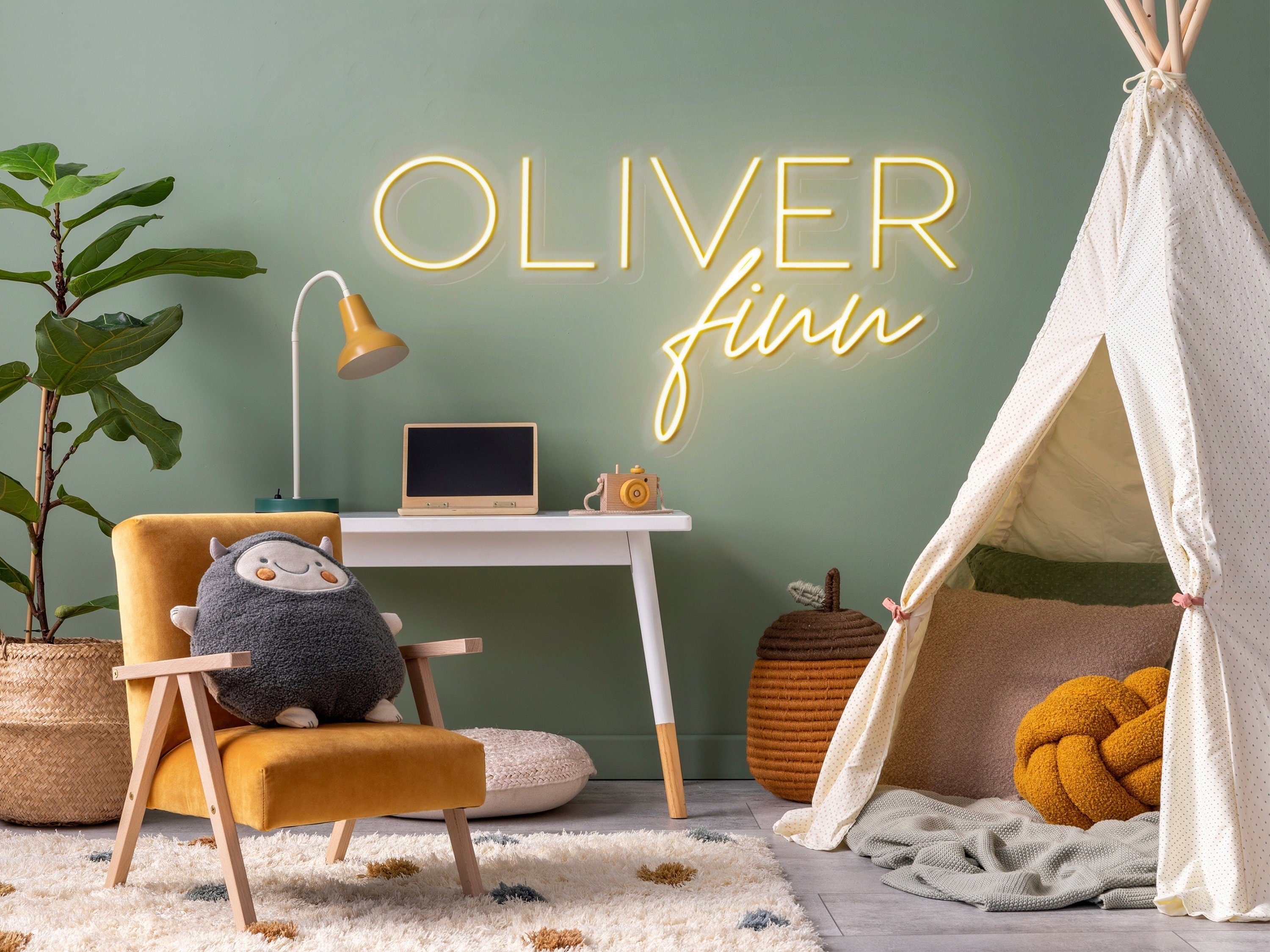 Custom Kid Neon Sign Personalized Baby Name Light for Nursery Room Decoration Birthday Gift