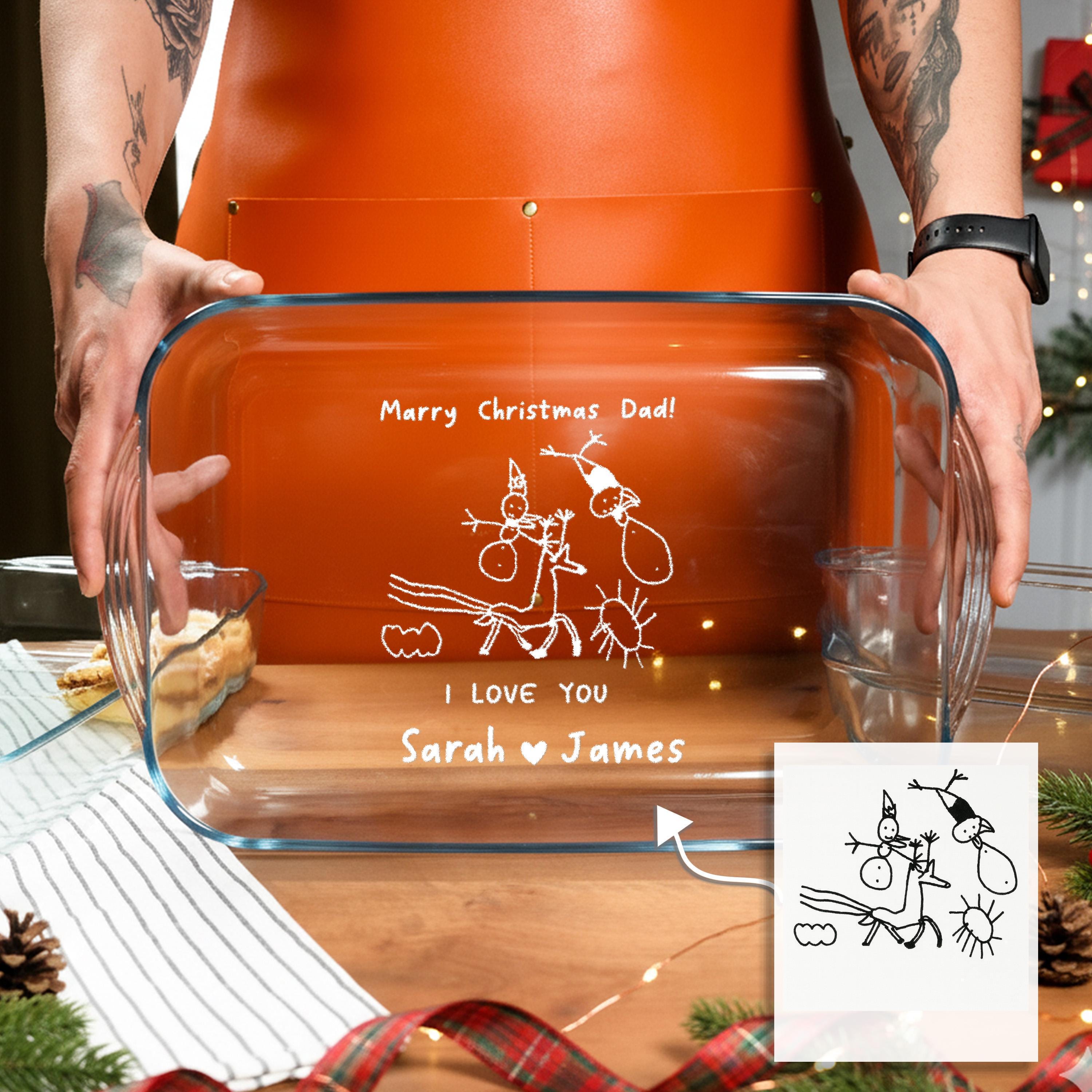 Personalized Casserole Dish Engraved Glass Baking Dish Oven Safe Kitchen Gift