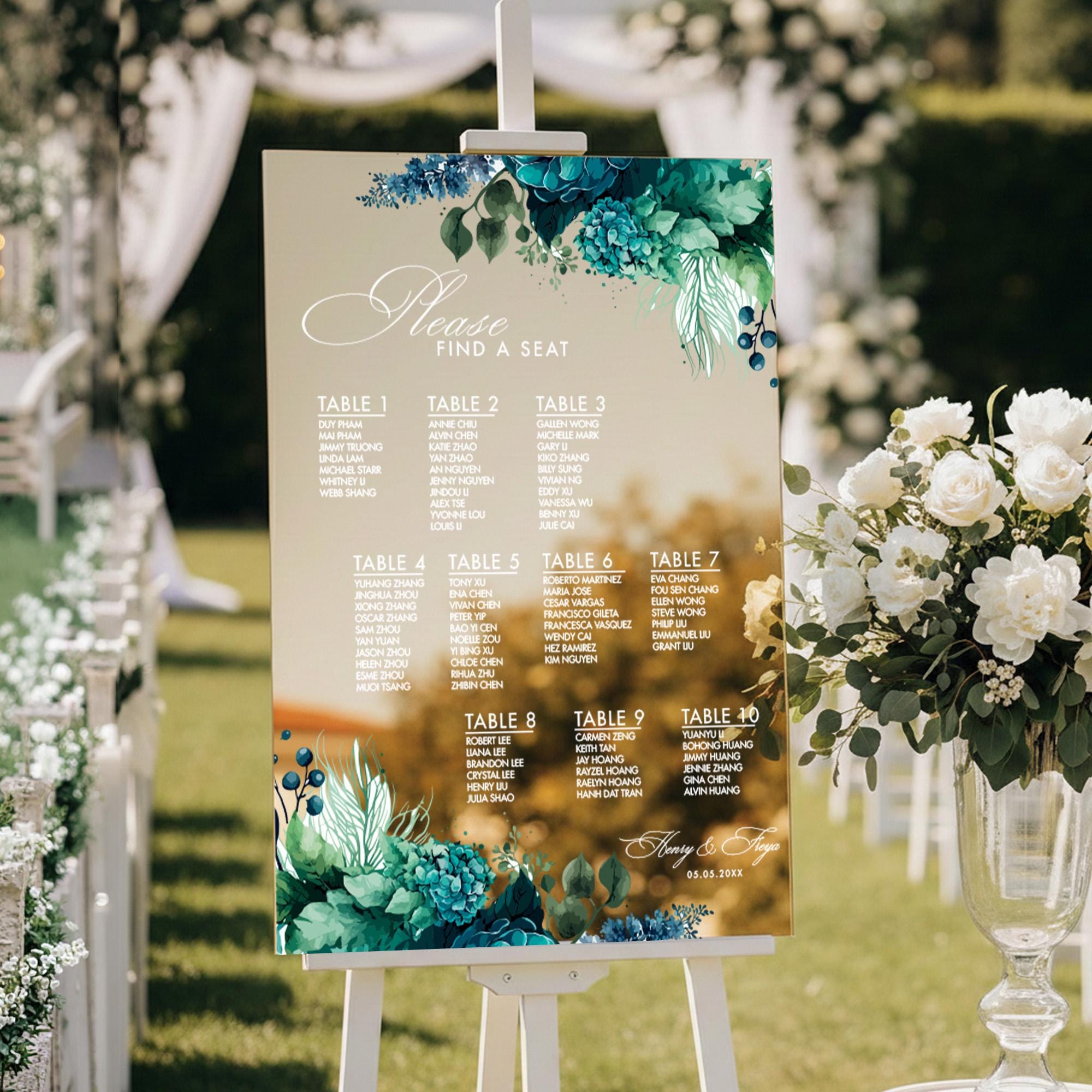 Wedding Seating Chart – Santorini