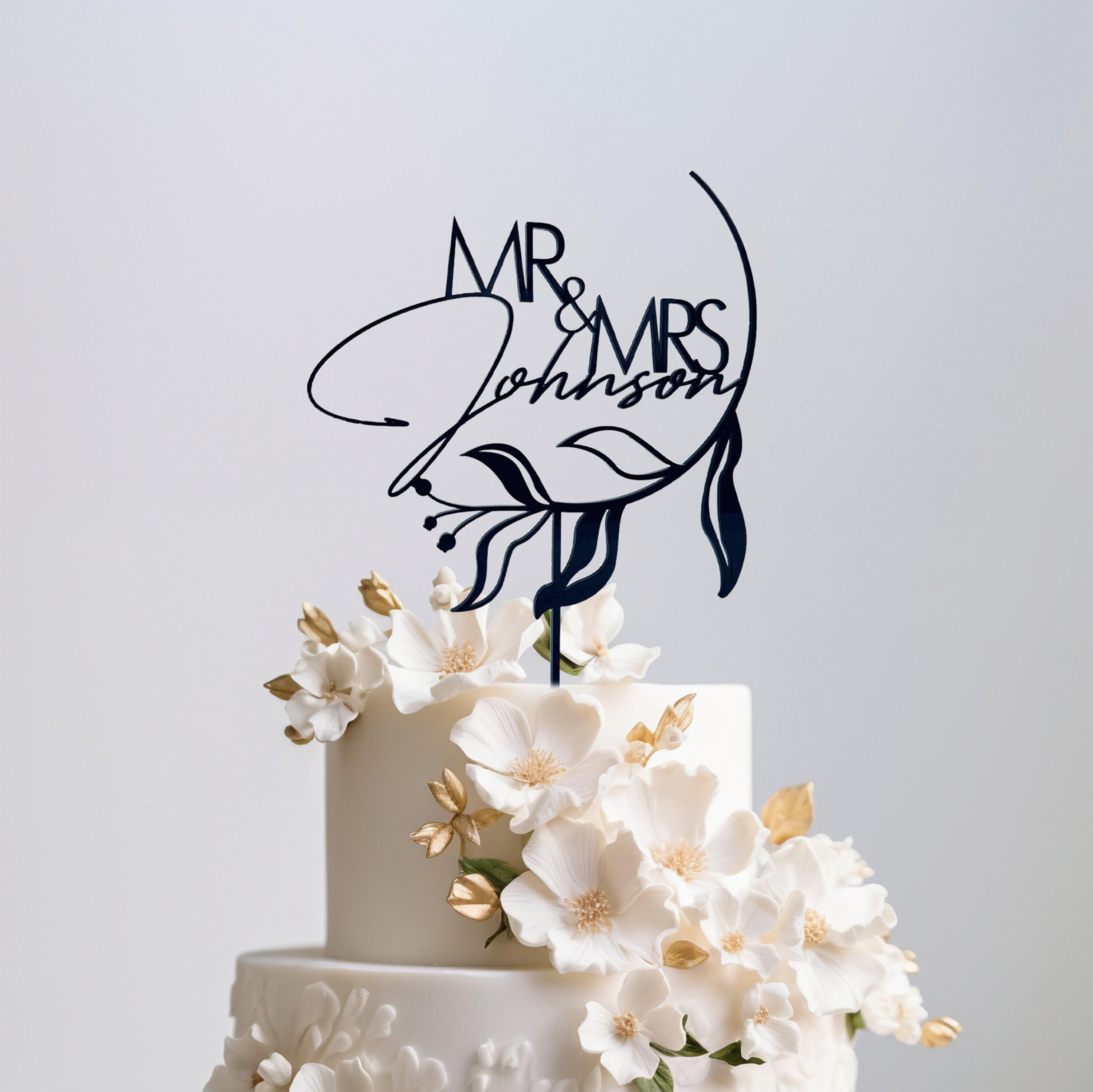 cake topper for wedding, engagement mr mrs cake topper, custom cake topper