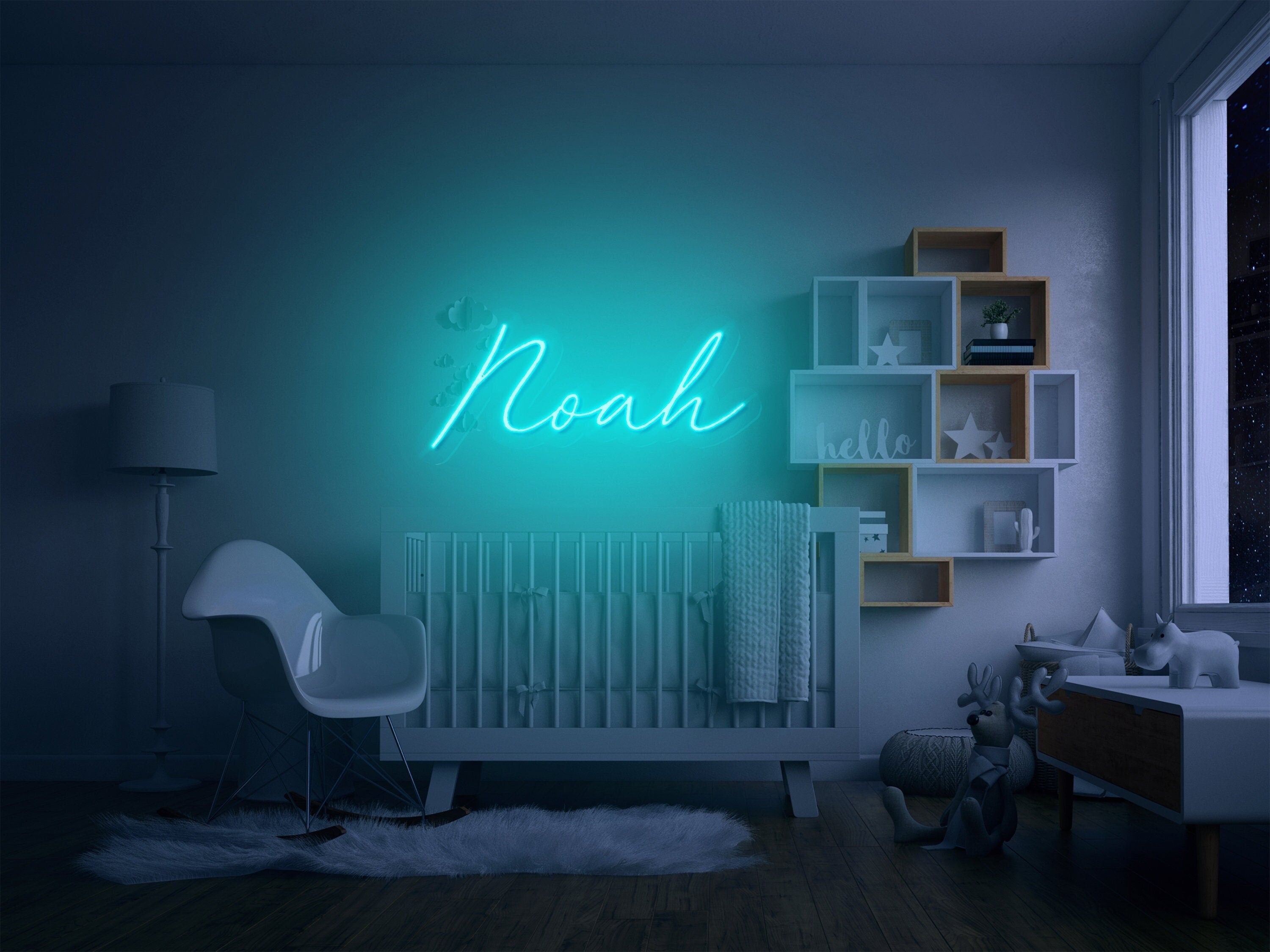 Nursery Neon Sign Custom Neon Light Kid Room Decor Personalized Glow Wall Art