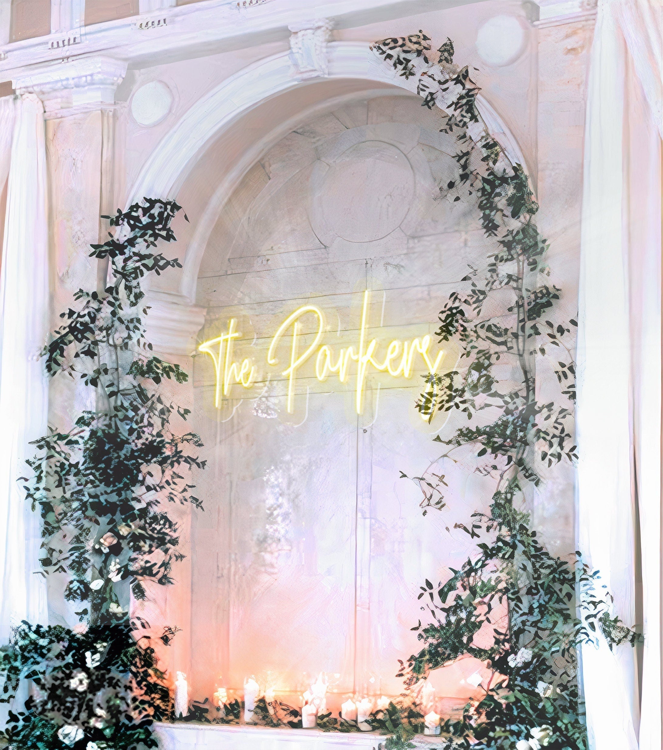 Custom Wedding Neon Sign Neon Sign for Engagement Gift Handcrafted Illuminated Wedding Decor