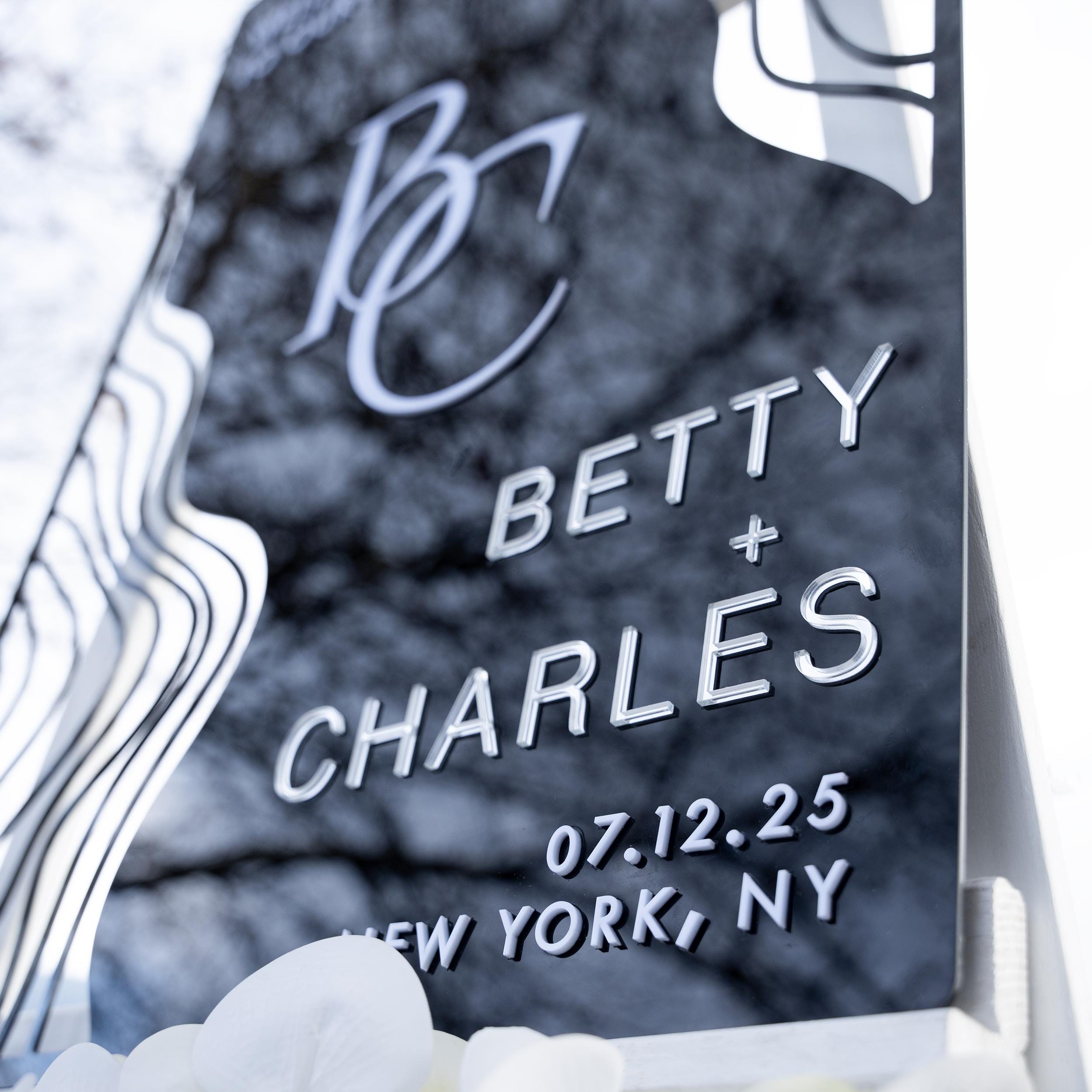 Acrylic Wedding Welcome Sign inspired Typography - Orchid Collection