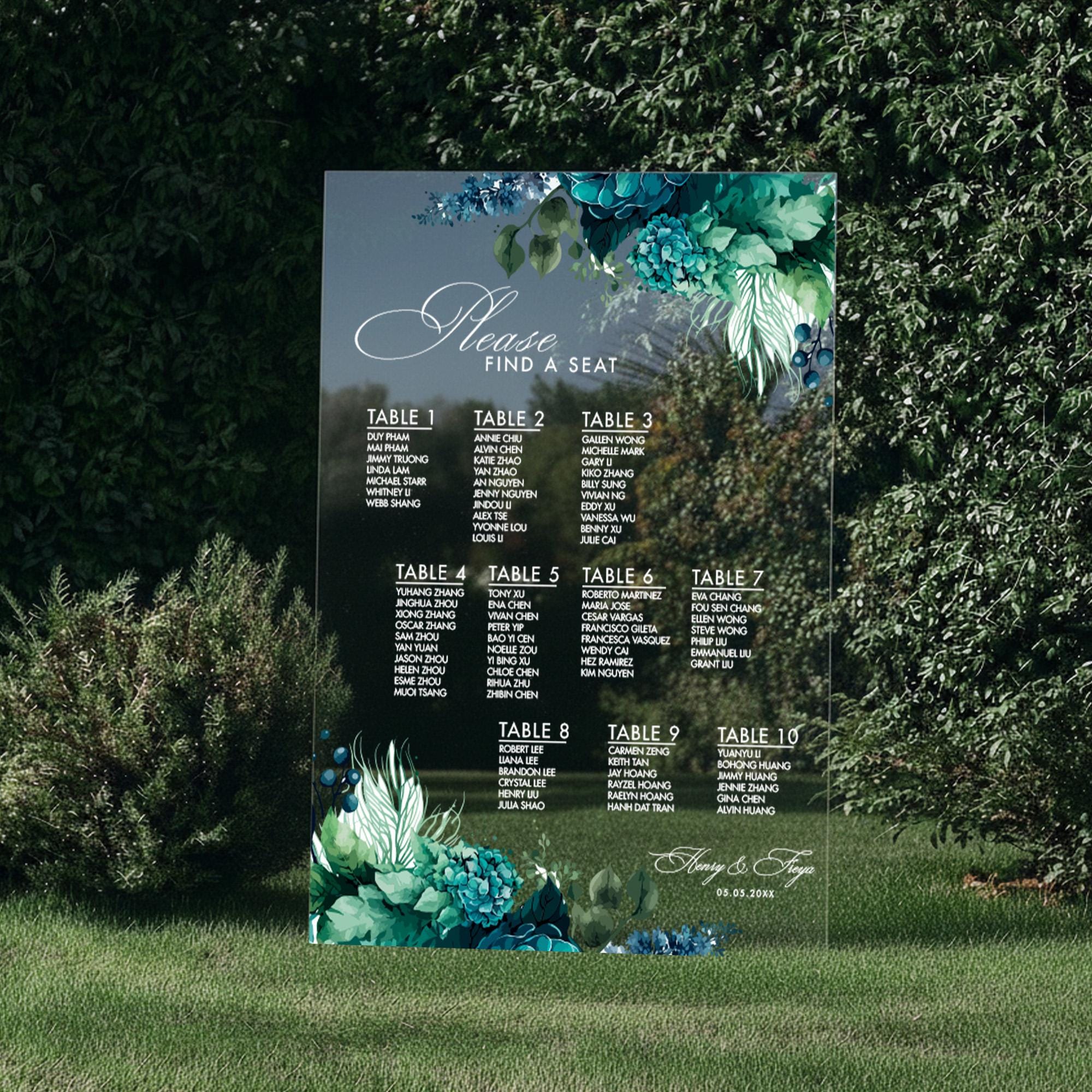 Wedding Seating Chart – Santorini