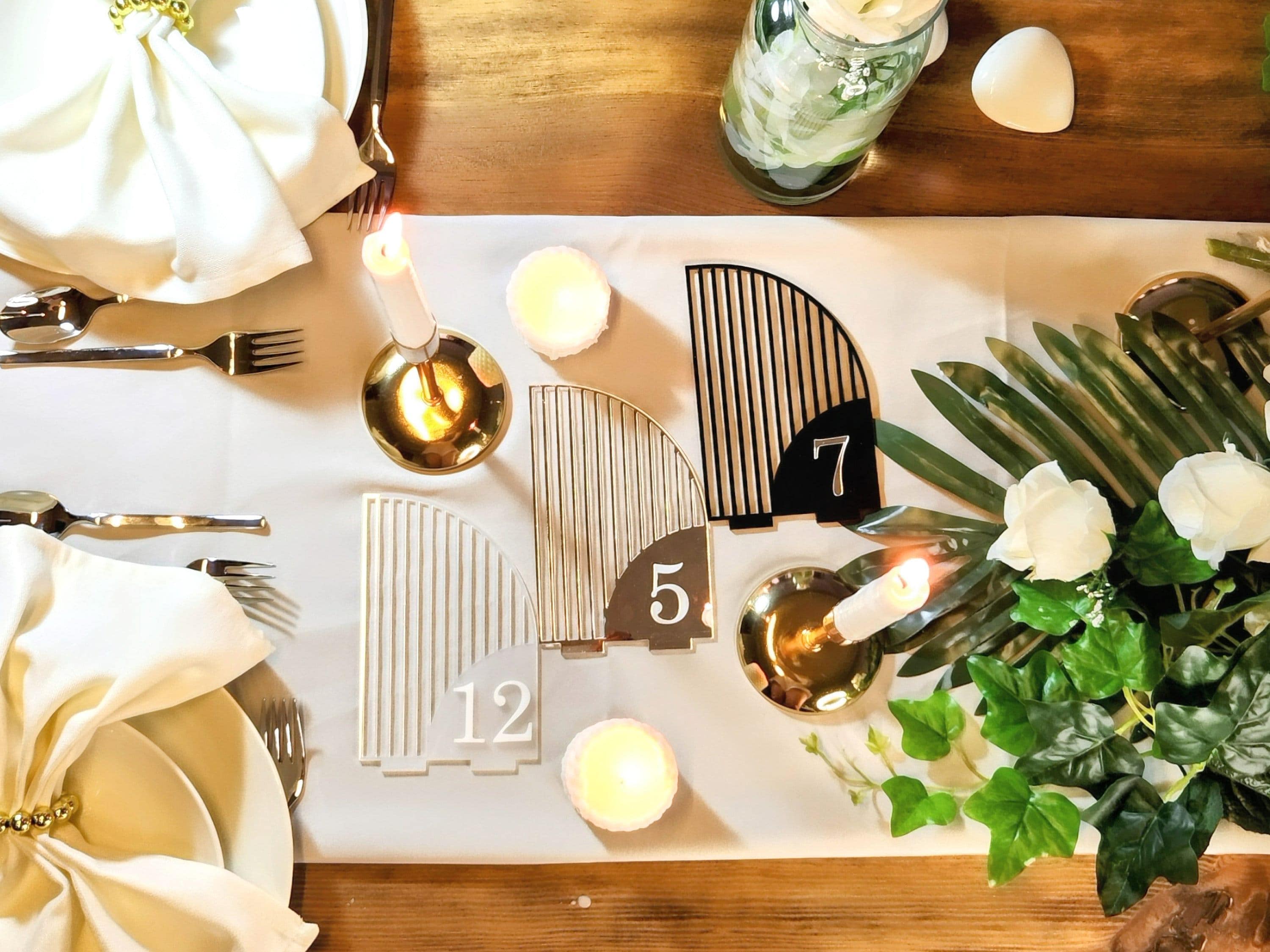 Acrylic Table Numbers - Wedding Dinner Table Decor Istanbul Collection