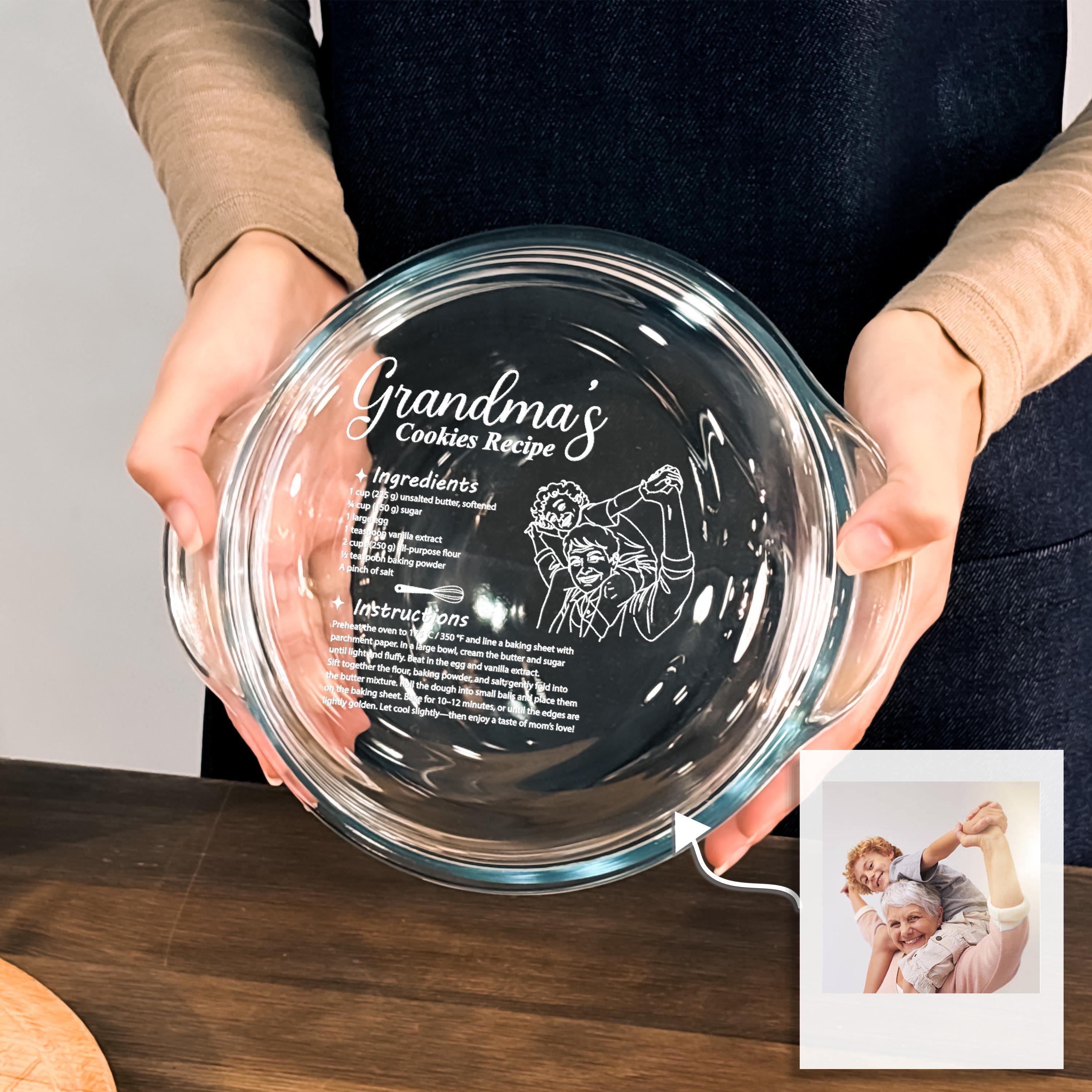 Grandma's Handwritten Recipe Saucepan Pot: Photo Borosilicate Saucepan with Glass Lid