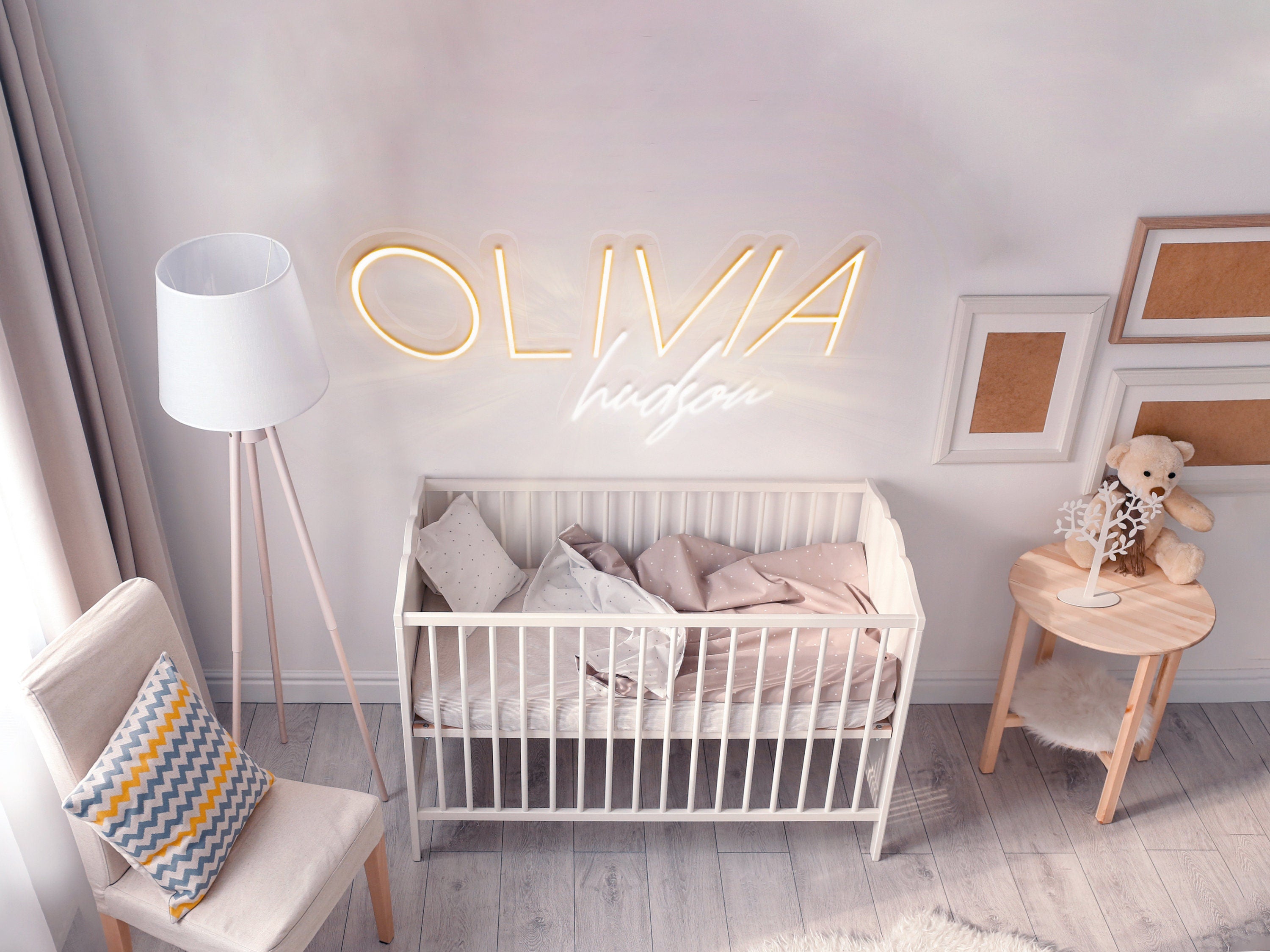 Custom Nursery Neon Sign Neon Sign for Baby Shower Gift Personalized LED Wall Art