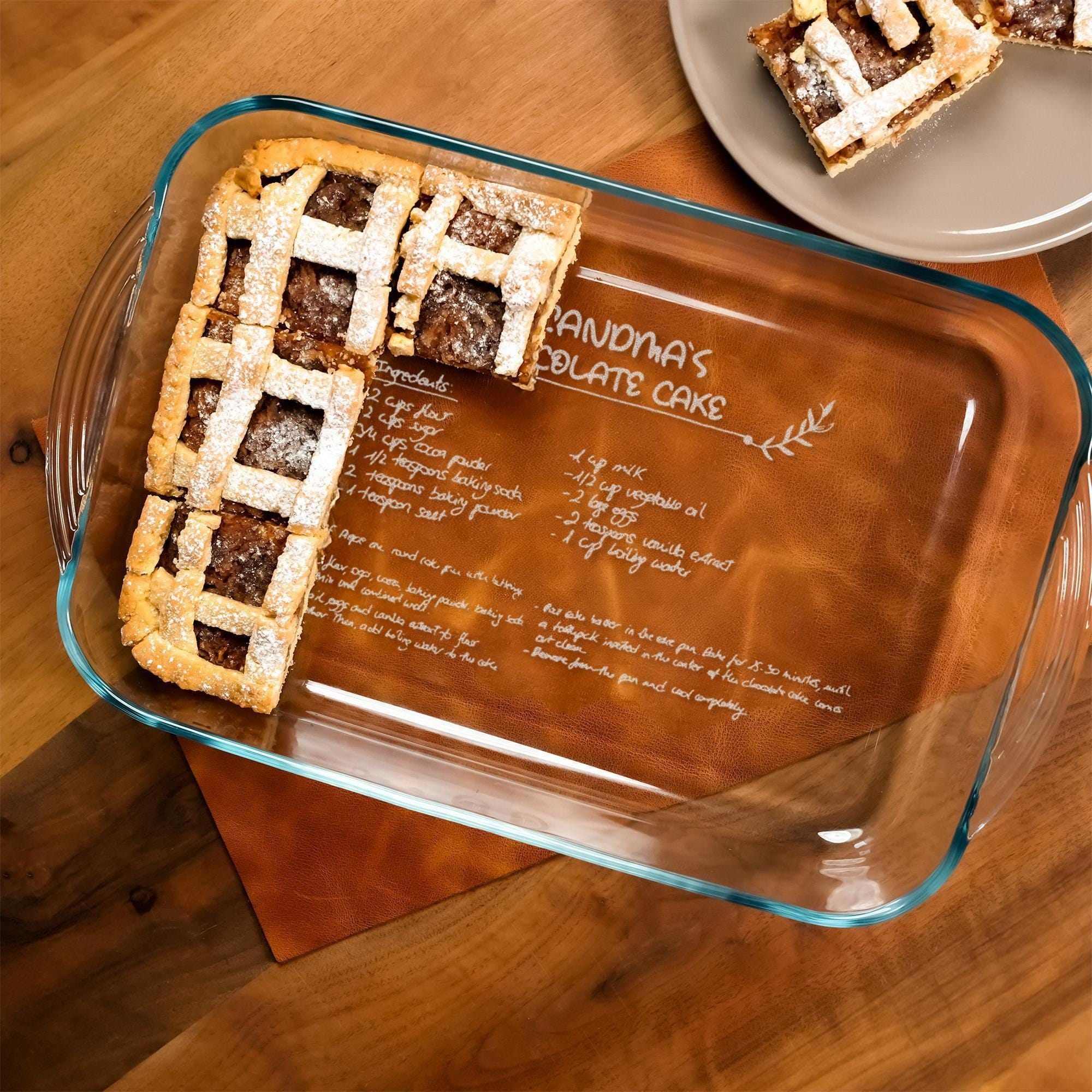 Grandma Handwritten Recipe Engraved Casserole Dish, Family Recipe Dishes, Gift For Grandma