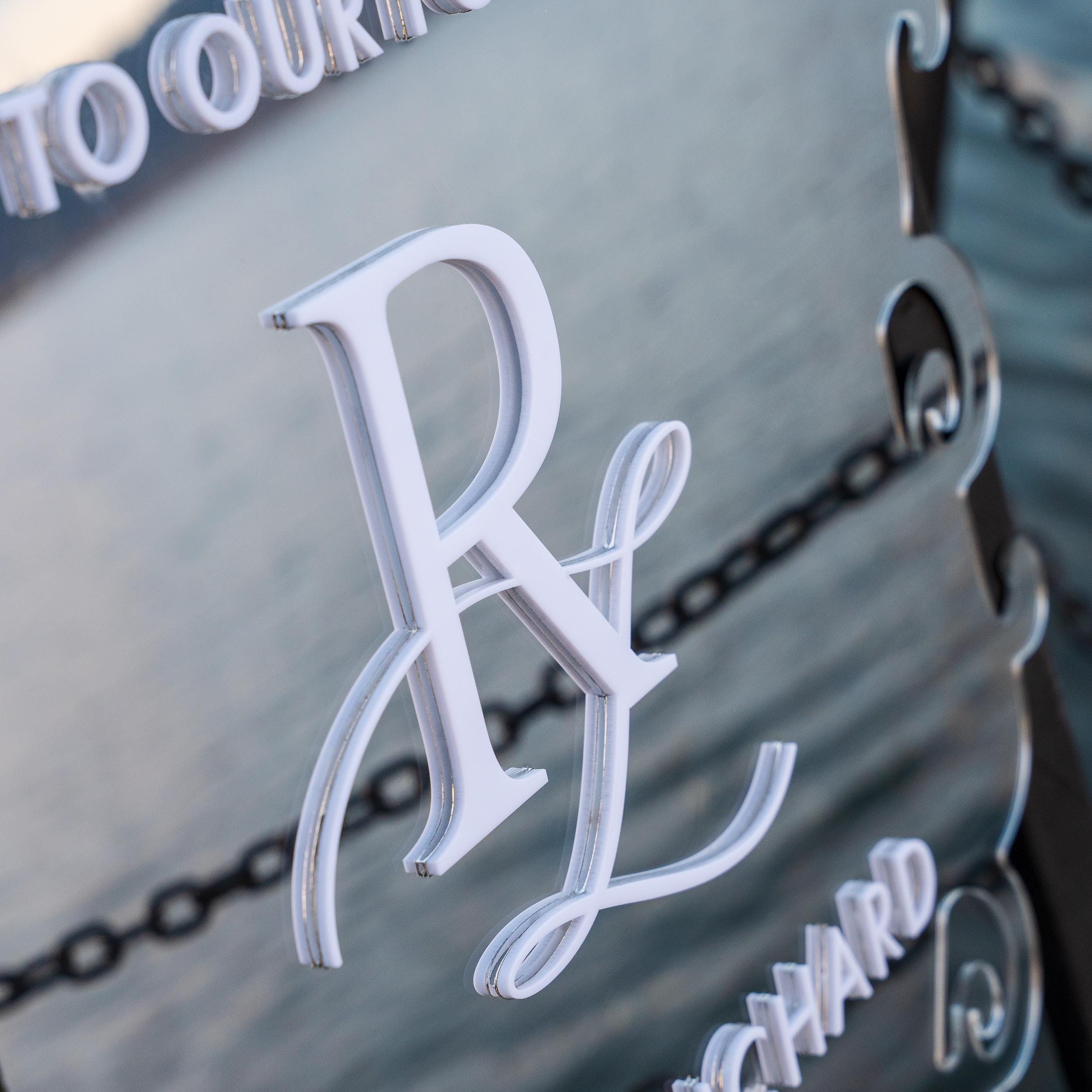 Silver Acrylic Welcome Sign for Wedding or Engagement - Lilacs Collection