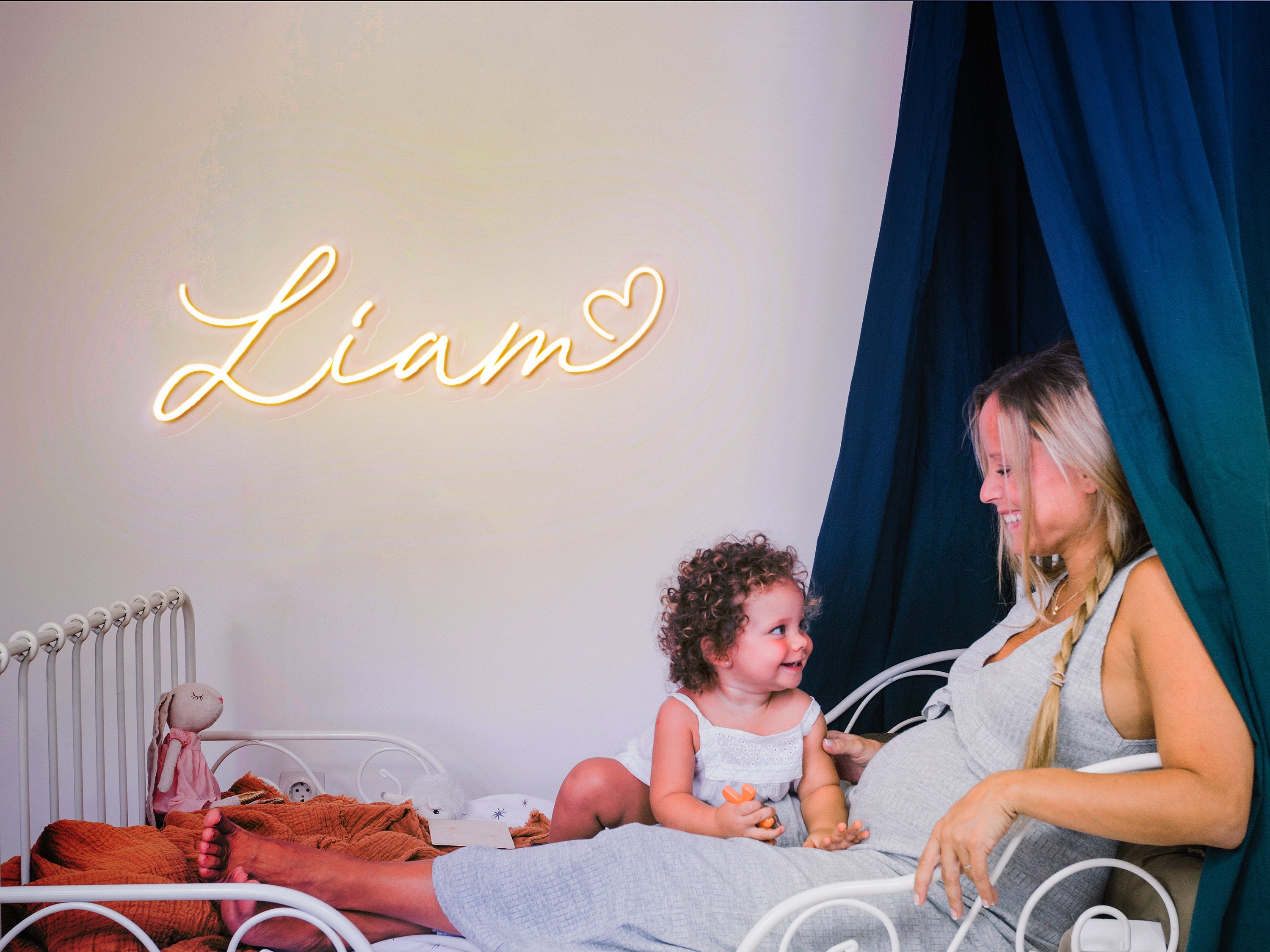 Nursery Neon Sign Custom Neon Light Kid Room Decor Personalized Glow Wall Art