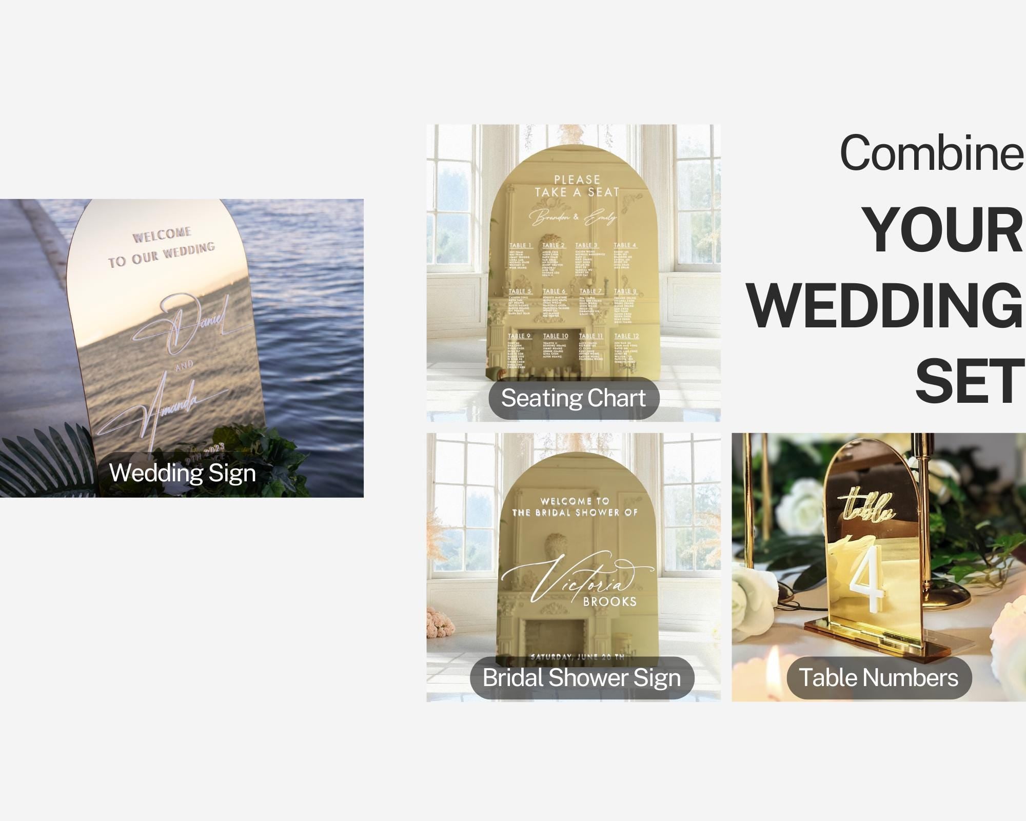 a collage of photos of wedding decorations