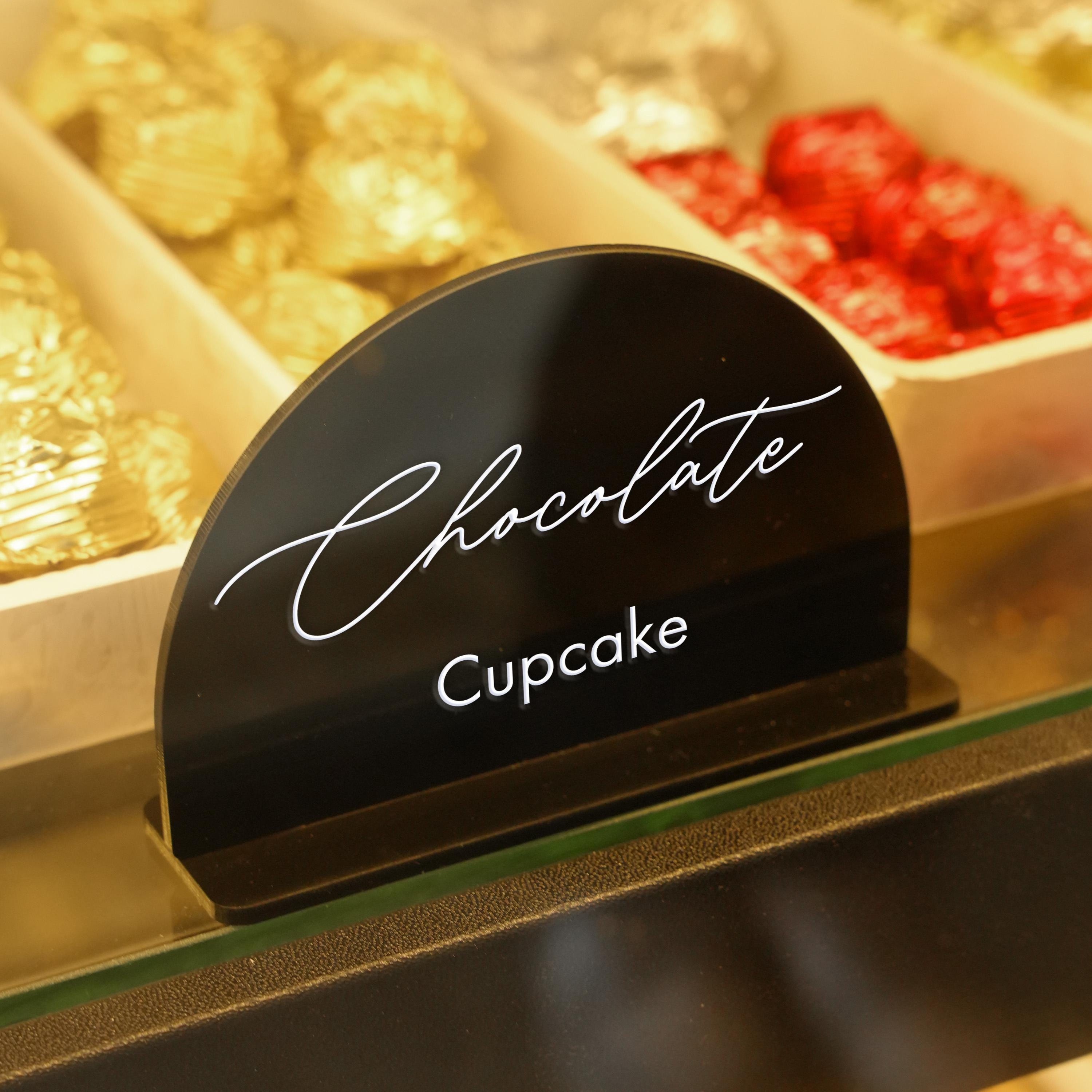 a close up of a display of chocolates