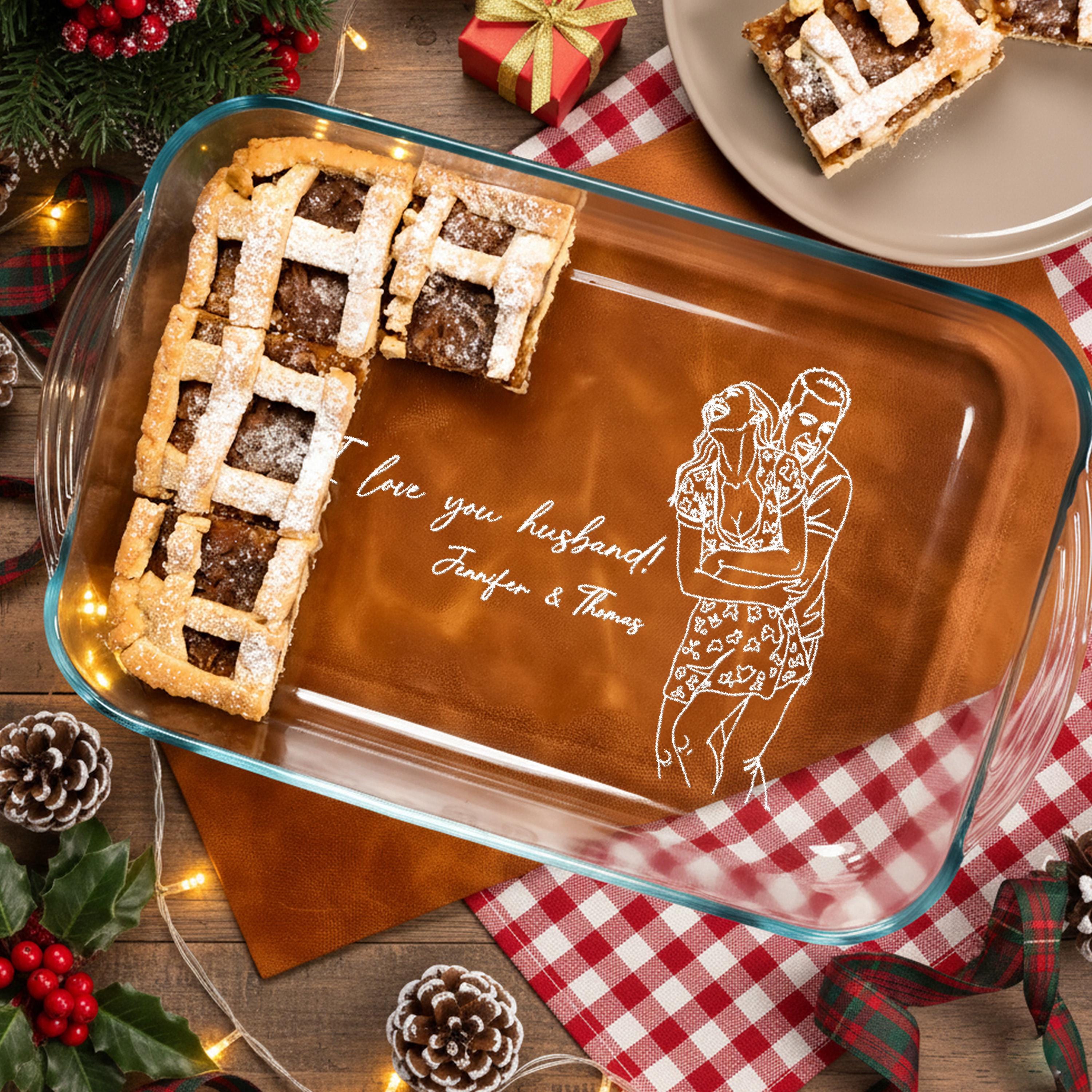 Custom Engraved Casserole Dish For Wedding Gift Personalized Baking Dish Unique Couple Gift