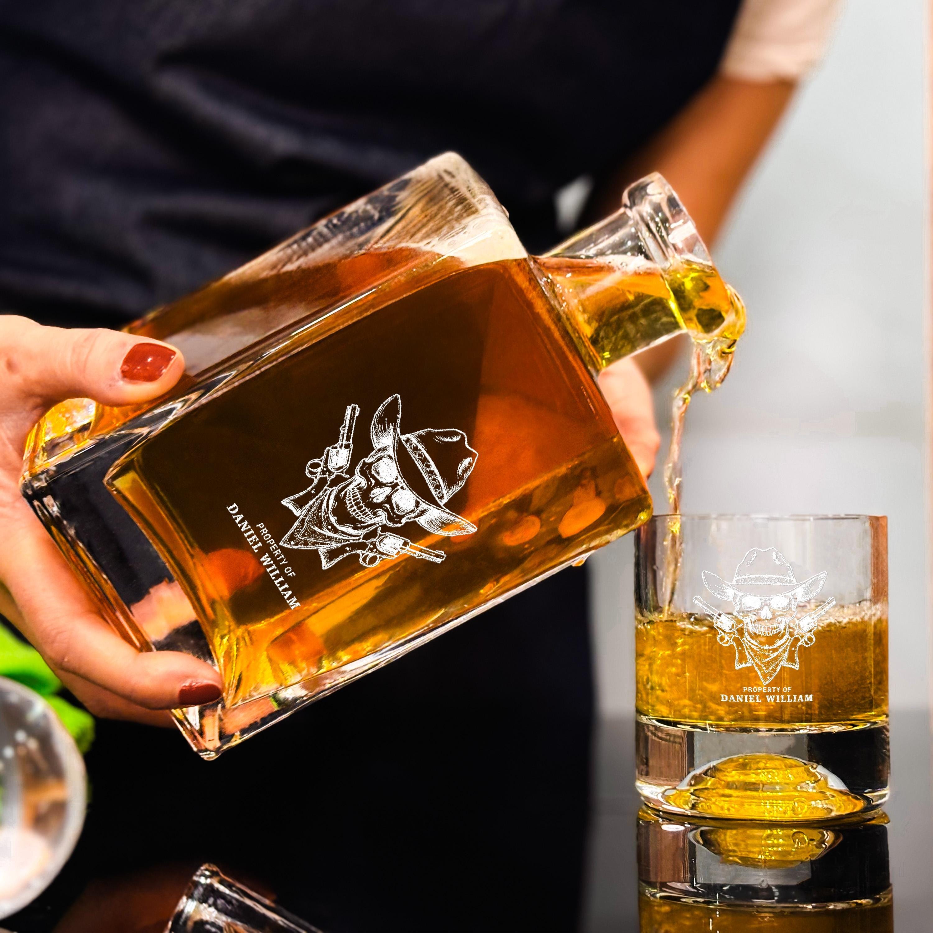 Whiskey Decanter Set Classic Bourbon Glasses Personalized Whiskey Glasses Gift For Dad