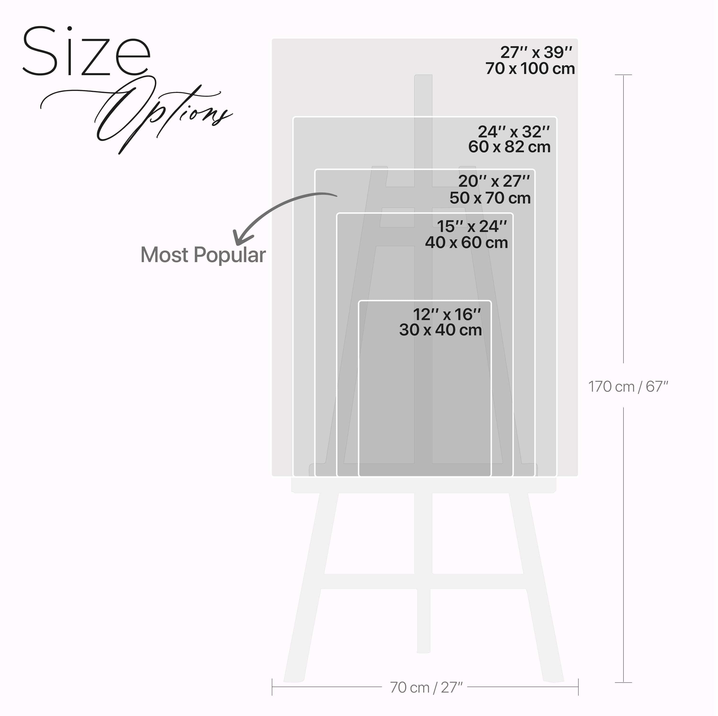 a drawing of the size of a bar stool