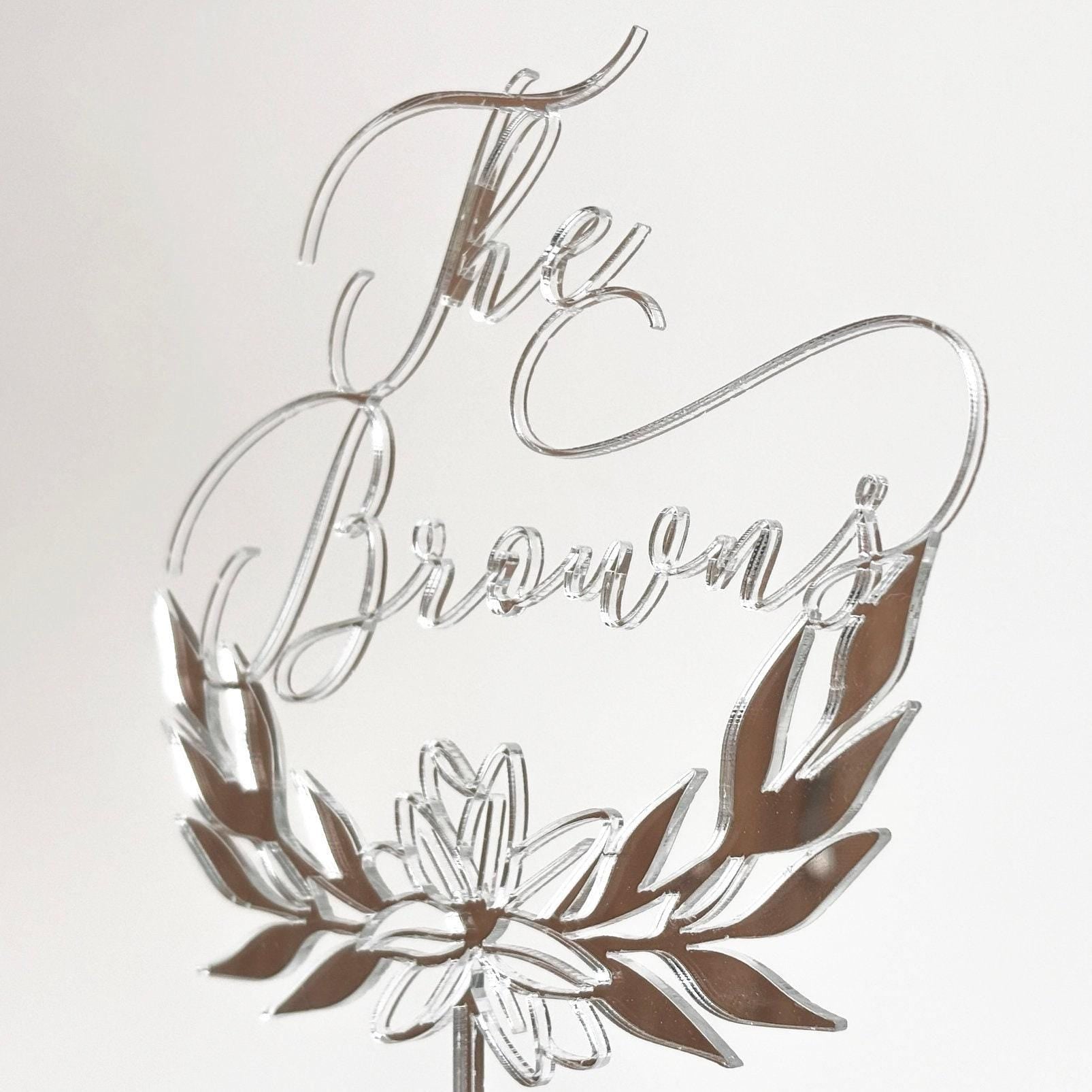 Gold Wedding Cake Topper - Custom Wedding and Engagement Cake Decor Marigold Collection