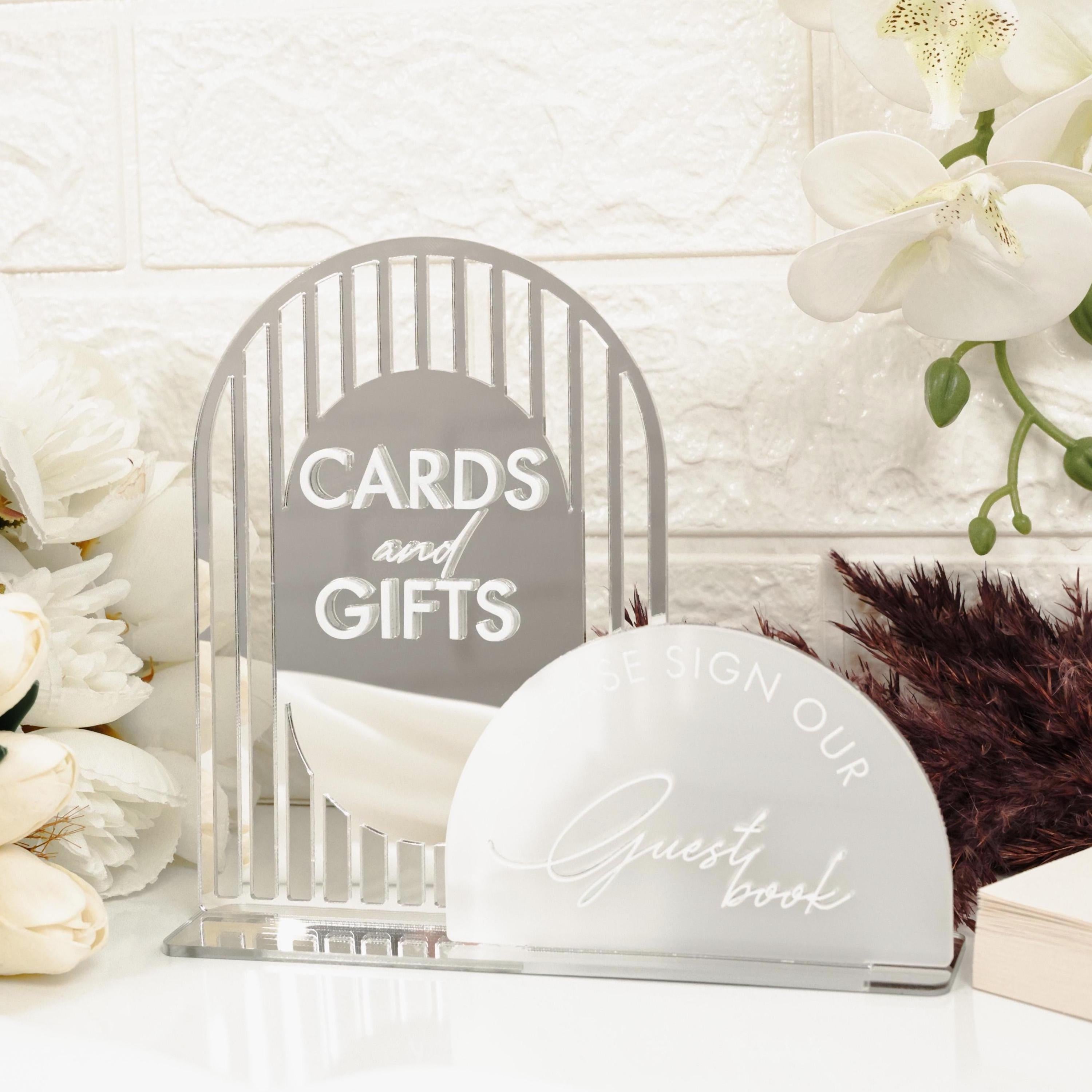 Cards and Gifts Sign - Wedding Reception Table Decor Acrylic Wedding Signs Rome Berlin Collection
